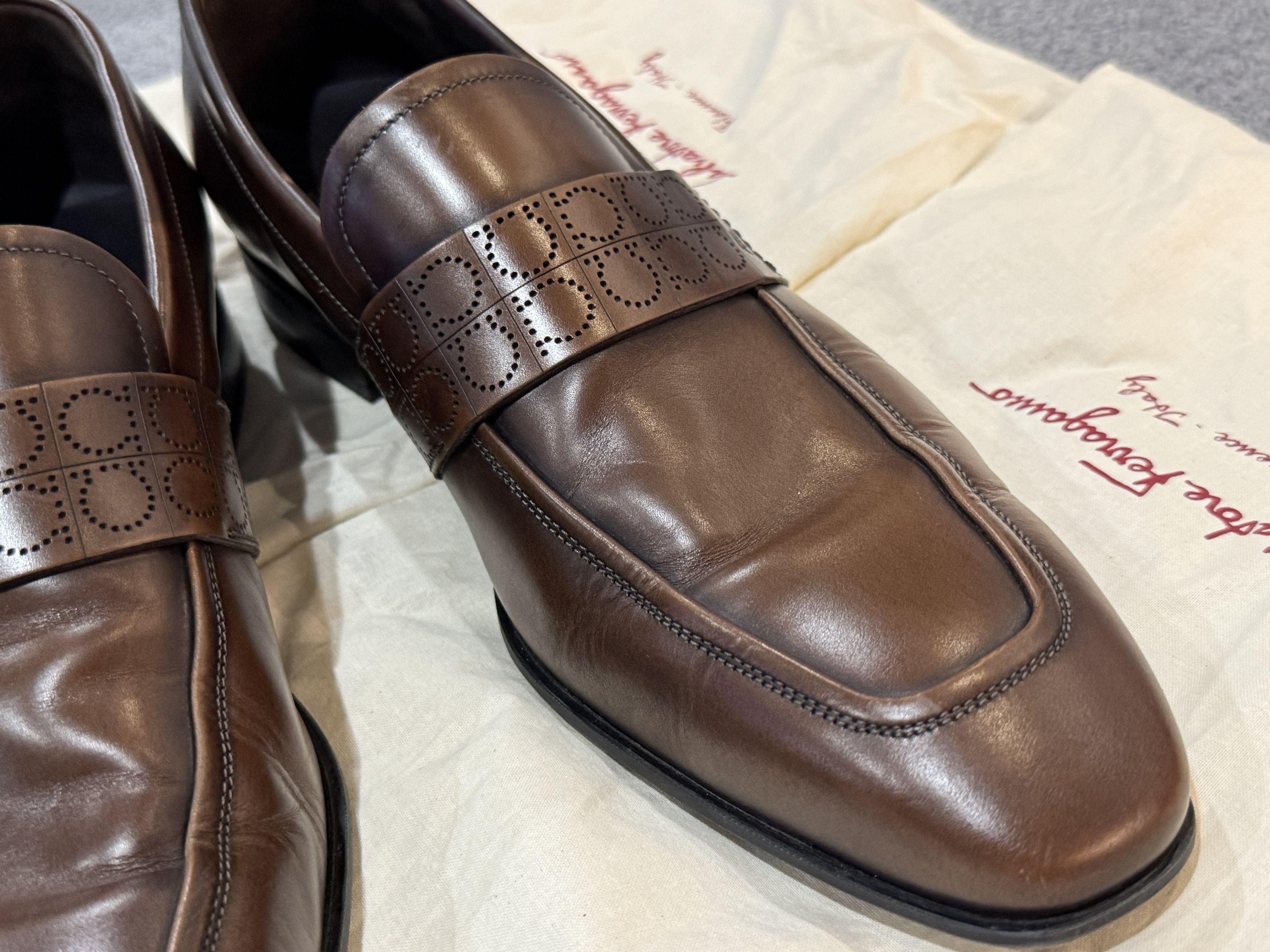 Salvatore Ferragamo Salvatore Ferragamo Goliath Loafers-Madeira Calf-size 7.5D Size US 7.5 / EU 40-41 - 8 Thumbnail