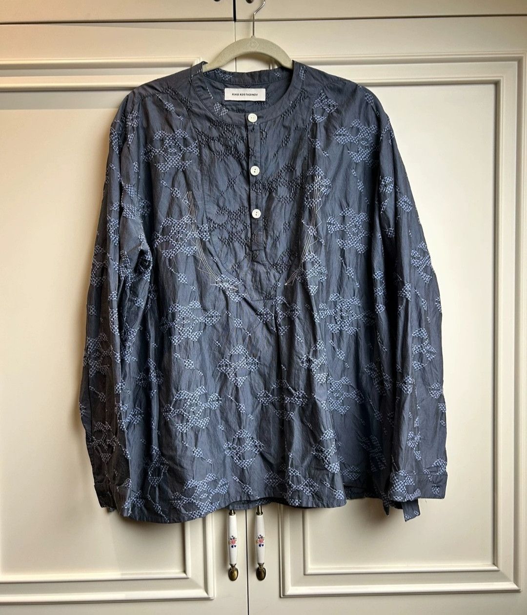 Kiko Kostadinov Kiko Kostadinov Blue Flower Shirt Size US S / EU 44-46 / 1 - 1 Thumbnail