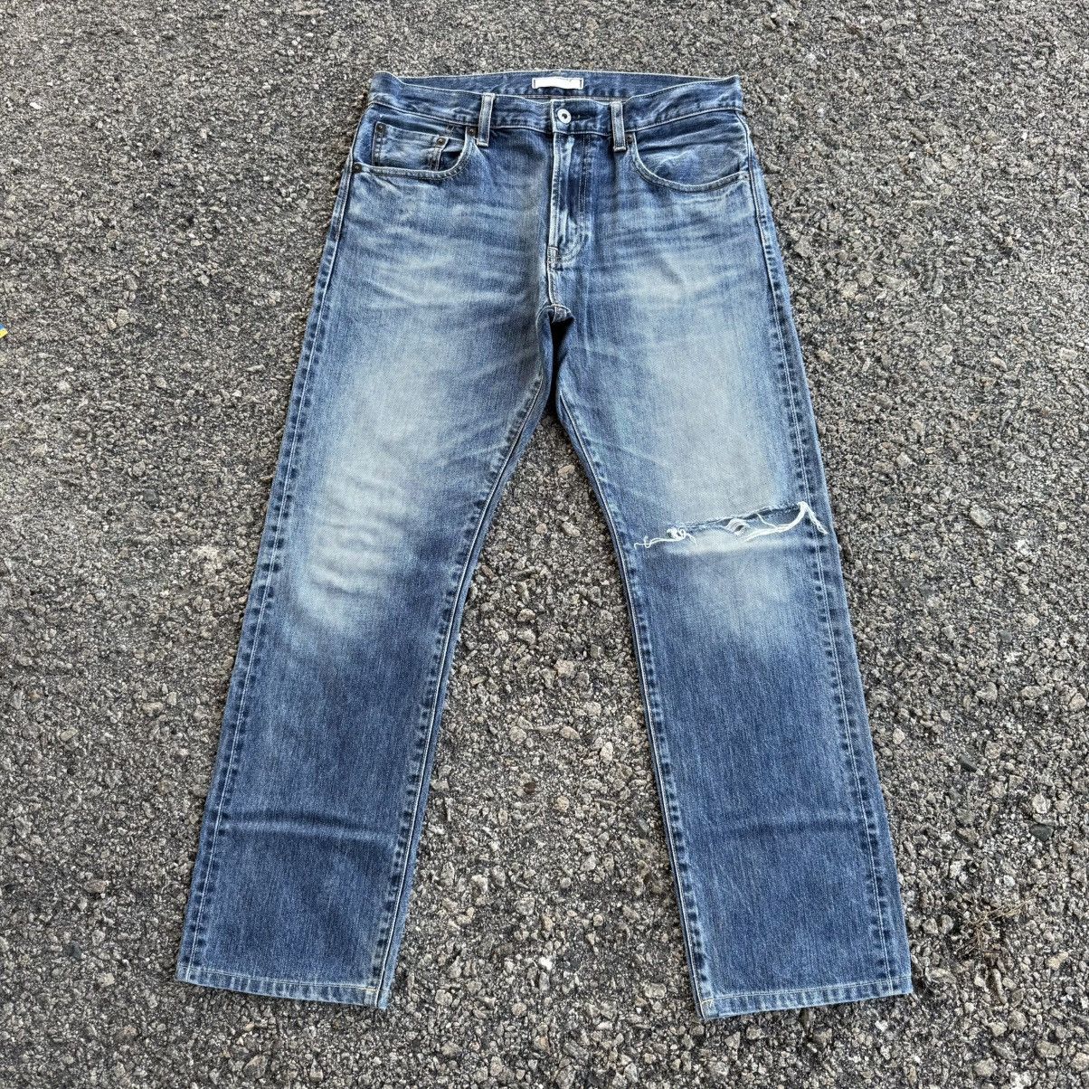 Japanese Brand VINTAGE JAPANESE SELVEDGE DENIM STRAIGHT FADED JEANS PANTS Size US 33 - 1 Thumbnail
