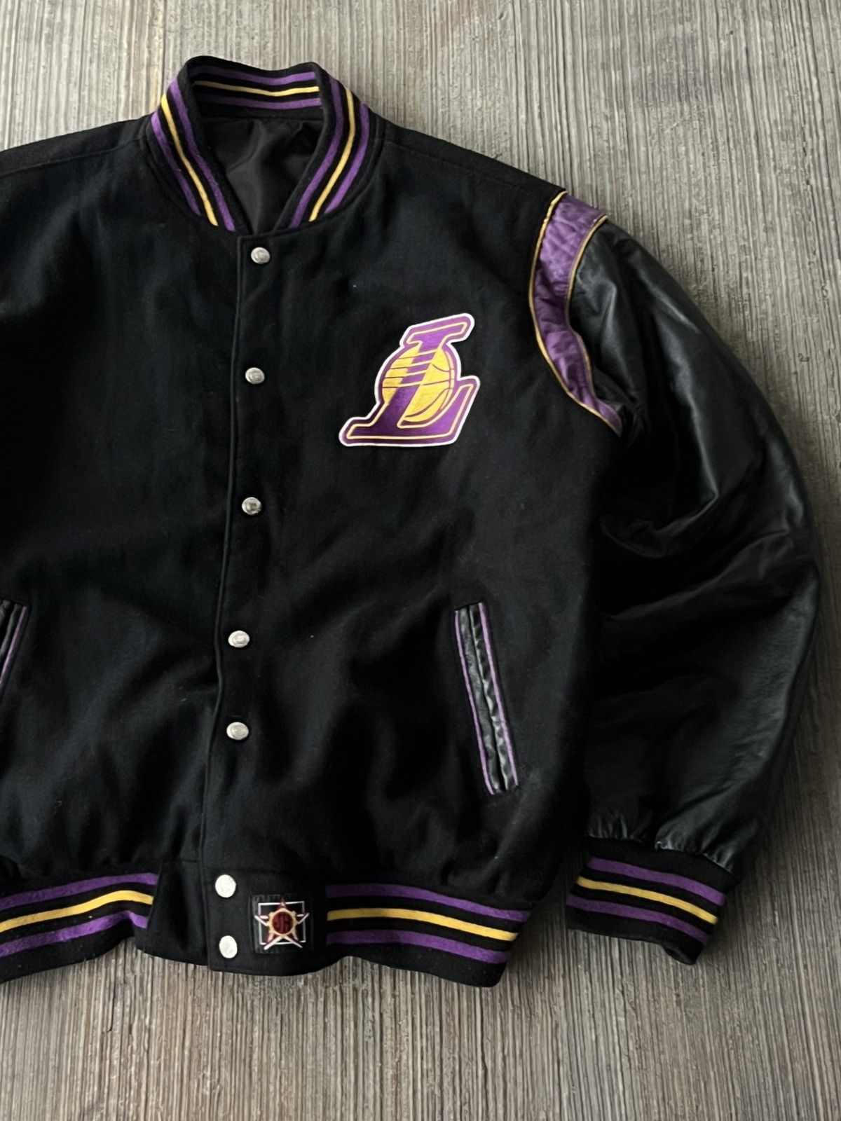 JH Design Vintage Jeff Hamilton Lakers Bomber Jacket Size US L / EU 52-54 / 3 - 2 Thumbnail