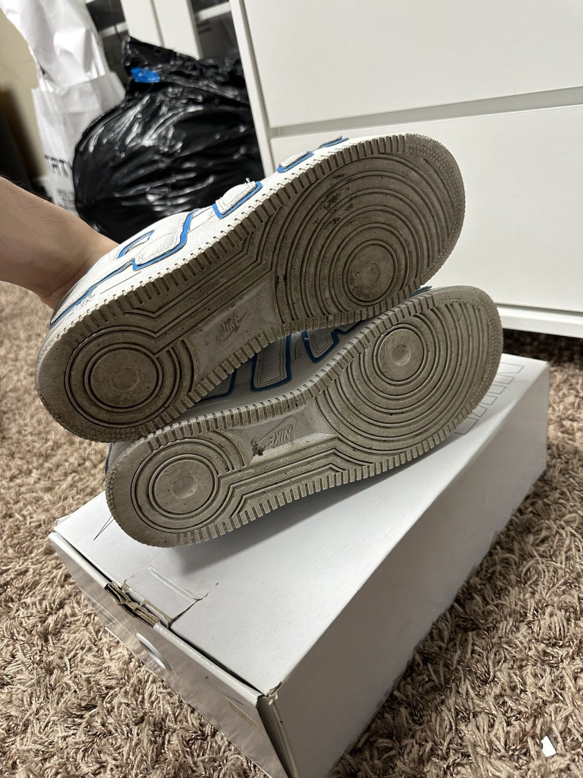 Cactus Plant Flea Market × Nike CPFM Air Force 1 “BY YOU” White Blue Size 10 Size US 10 / EU 43 - 4 Thumbnail