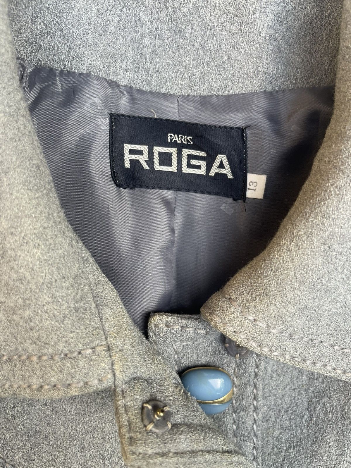 Vintage ROGA PARIS Vintage Flared Wool Coat Japan Exclusive Size M / US 6-8 / IT 42-44 - 3 Thumbnail