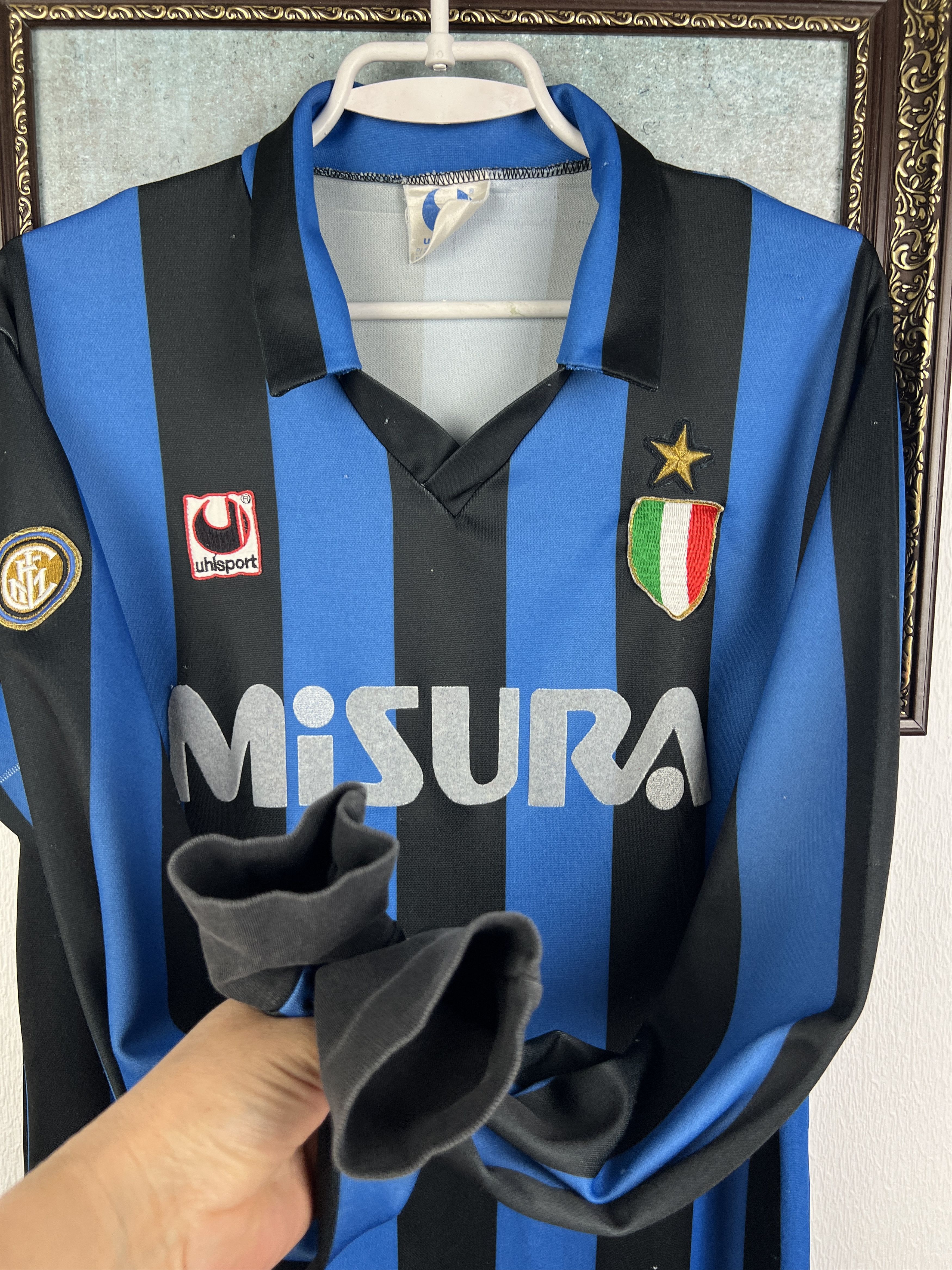 Vintage Inter Milan football shirt Soccer Long Sleeve Maglia Jersey Size US L / EU 52-54 / 3 - 6 Thumbnail