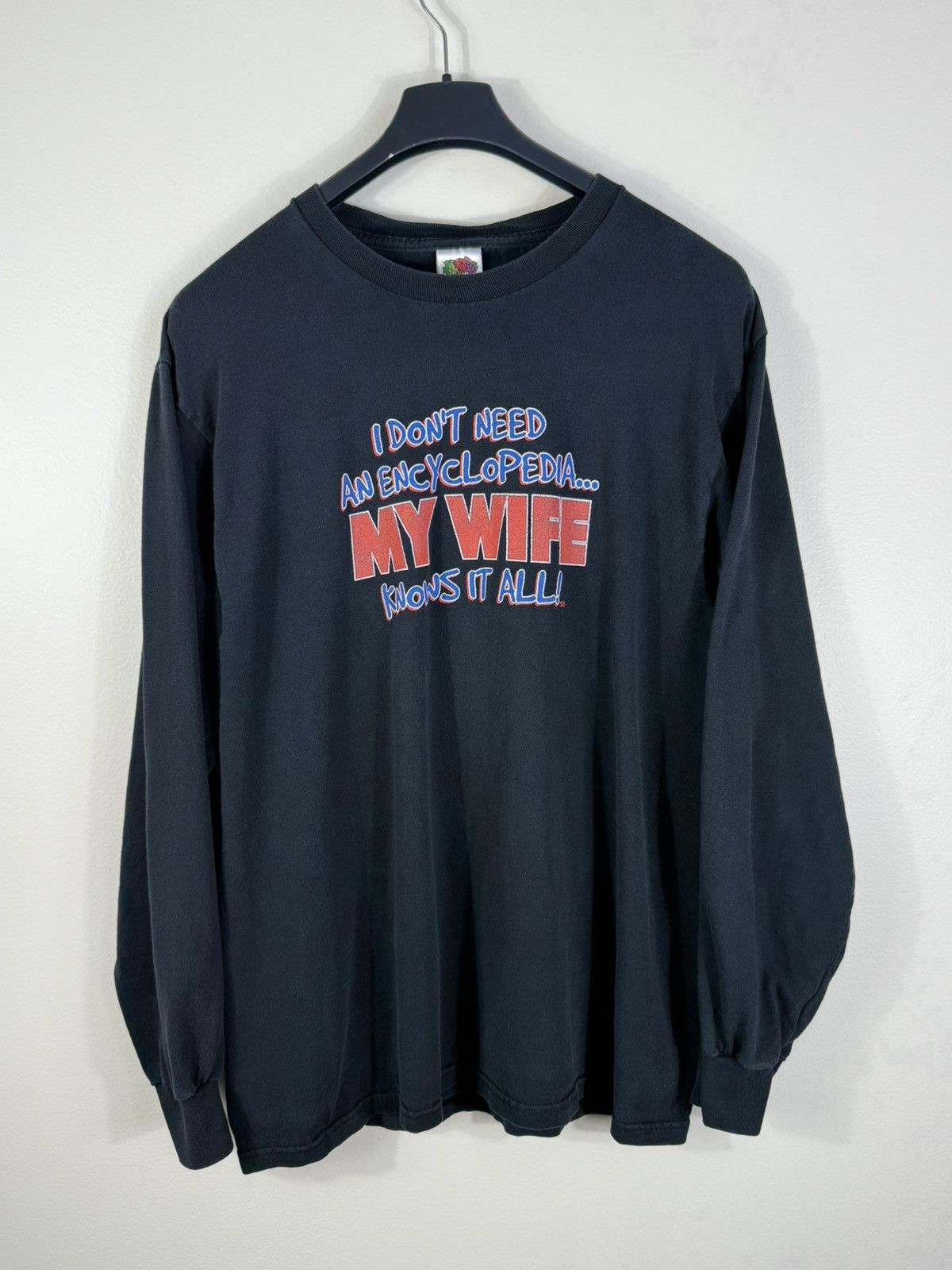 Vintage Fruit Of The Loom Men’s L-S Shirt Funny Graphic My Wife Size US L / EU 52-54 / 3 - 1 Thumbnail