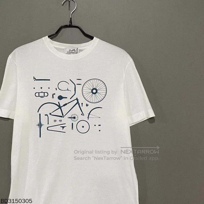 Hermes Hermes White Bicycle Short-Sleeve Size S / US 4 / IT 40 - 2 Thumbnail