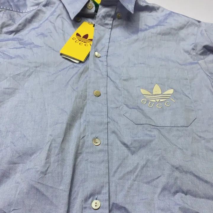 Gucci Gucci X Adidas Short Sleeve Embroidered Shirt-2507 Size US L / EU 52-54 / 3 - 4 Thumbnail