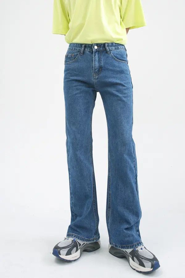 Japanese Brand Japanese dark blue all-match wide-leg washed flared jeans Size US 32 / EU 48 - 7 Thumbnail