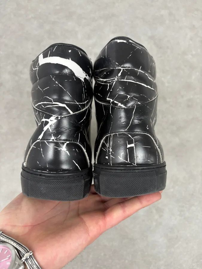 Vintage Balenciaga Black Abstract White Painted High Sneakers Size US 10 / EU 43 - 6 Thumbnail