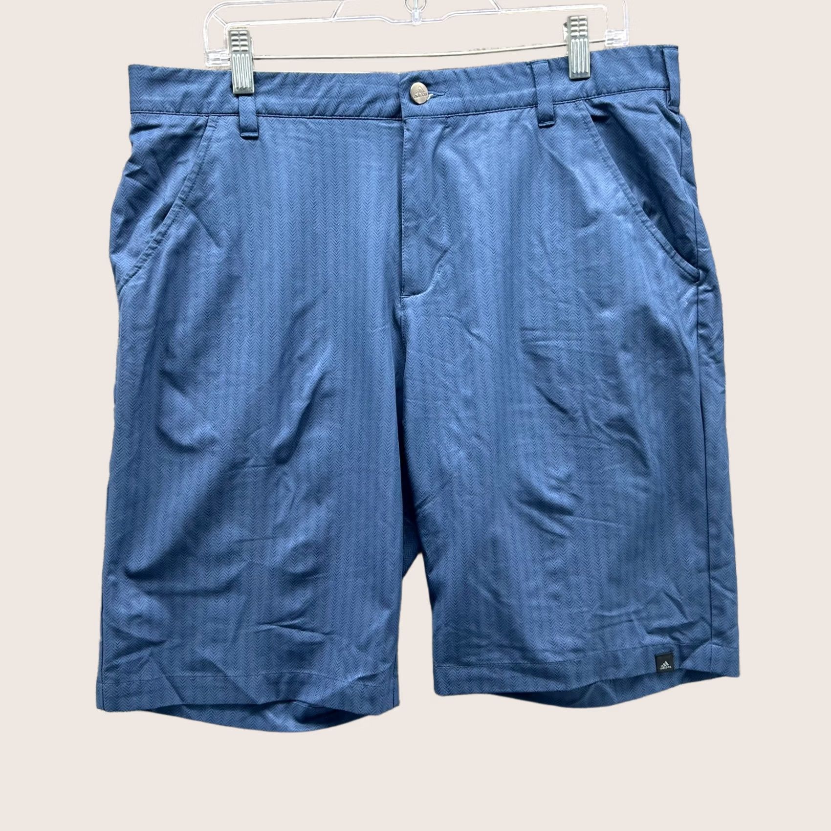 Adidas Adidas Shorts Mens 34 Blue Navy Chino Flat Front Golf Athletic Striped 365 Size US 34 / EU 50 - 1 Thumbnail