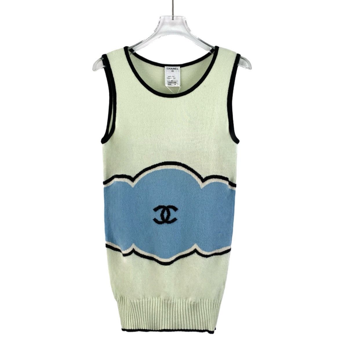 Chanel Chanel Logo Intarsia Cashmere Sleeveless Knit Dress K26WX Size XS / US 0-2 / IT 36-38 - 1 Thumbnail