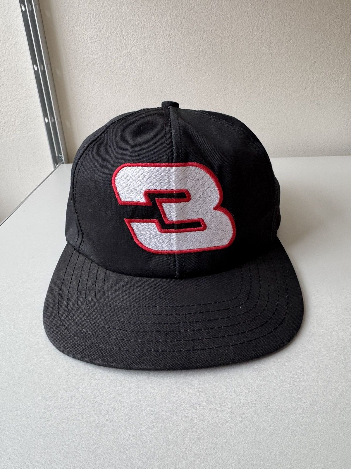 Vintage Vntg Dale Earnhardt Black Snapback Hat #3 Intimidator NASCAR Size ONE SIZE - 1 Thumbnail