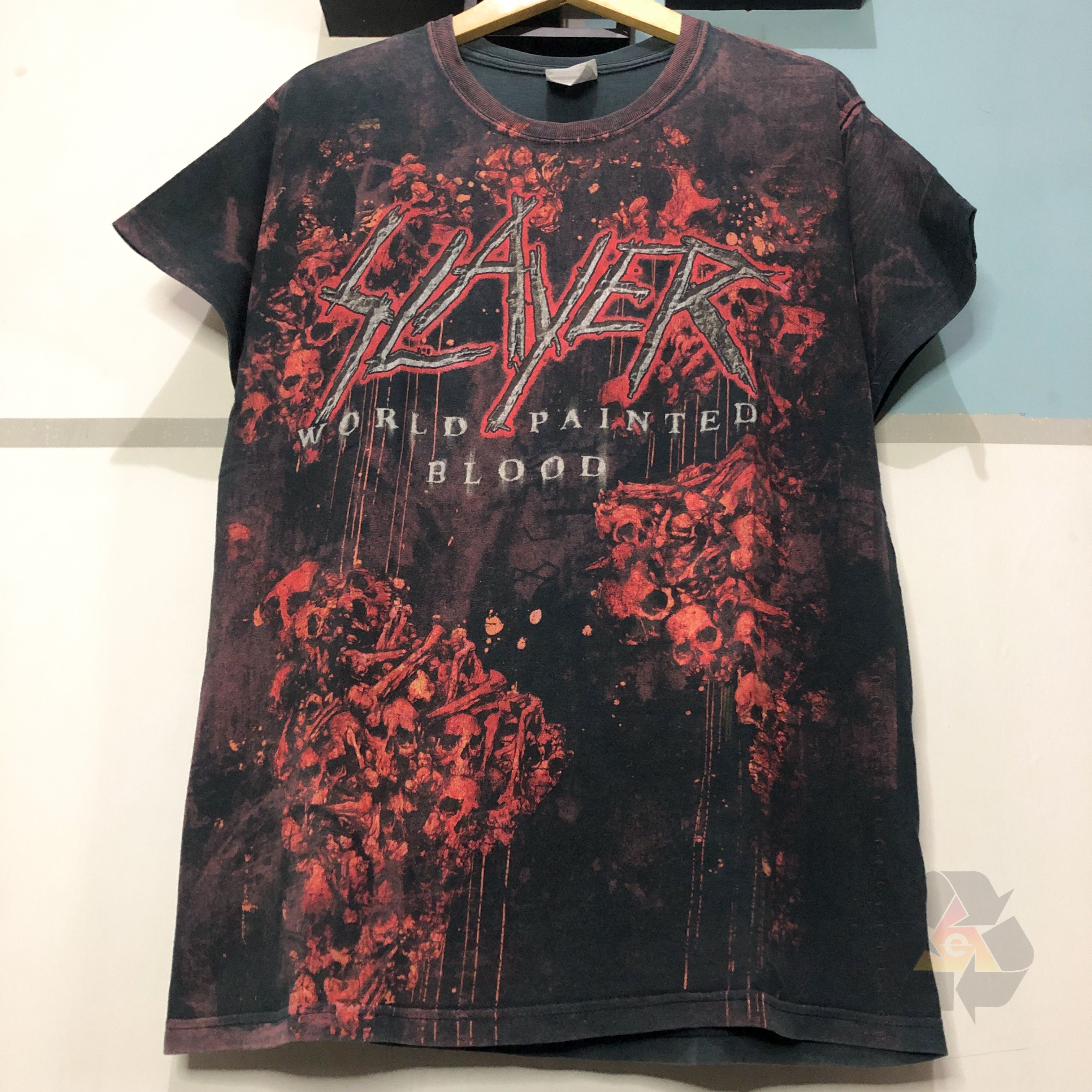 Band Tees RARE Vintage Slayer World Painted Blood Full Print AOP Size US M / EU 48-50 / 2 - 4 Thumbnail