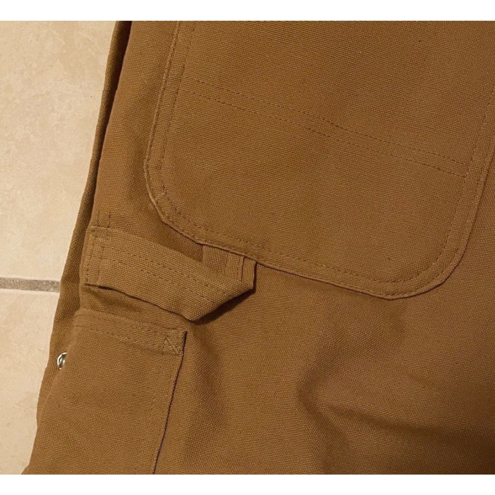 Carhartt VINTAGE Carhartt Overalls Jeans 44 Brown Quilted Lined Double Knee 34 Inseam USA Grunge Trucker Biker Western Workwear Mens 80s 90s Size US 44 / EU 60 - 6 Thumbnail