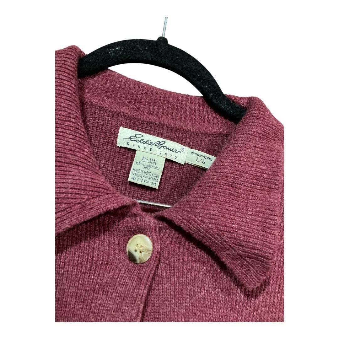 Eddie Bauer Eddie Bauer Sweater Woman Large Maroon 100% lambs wool Size L / US 10 / IT 46 - 2 Thumbnail