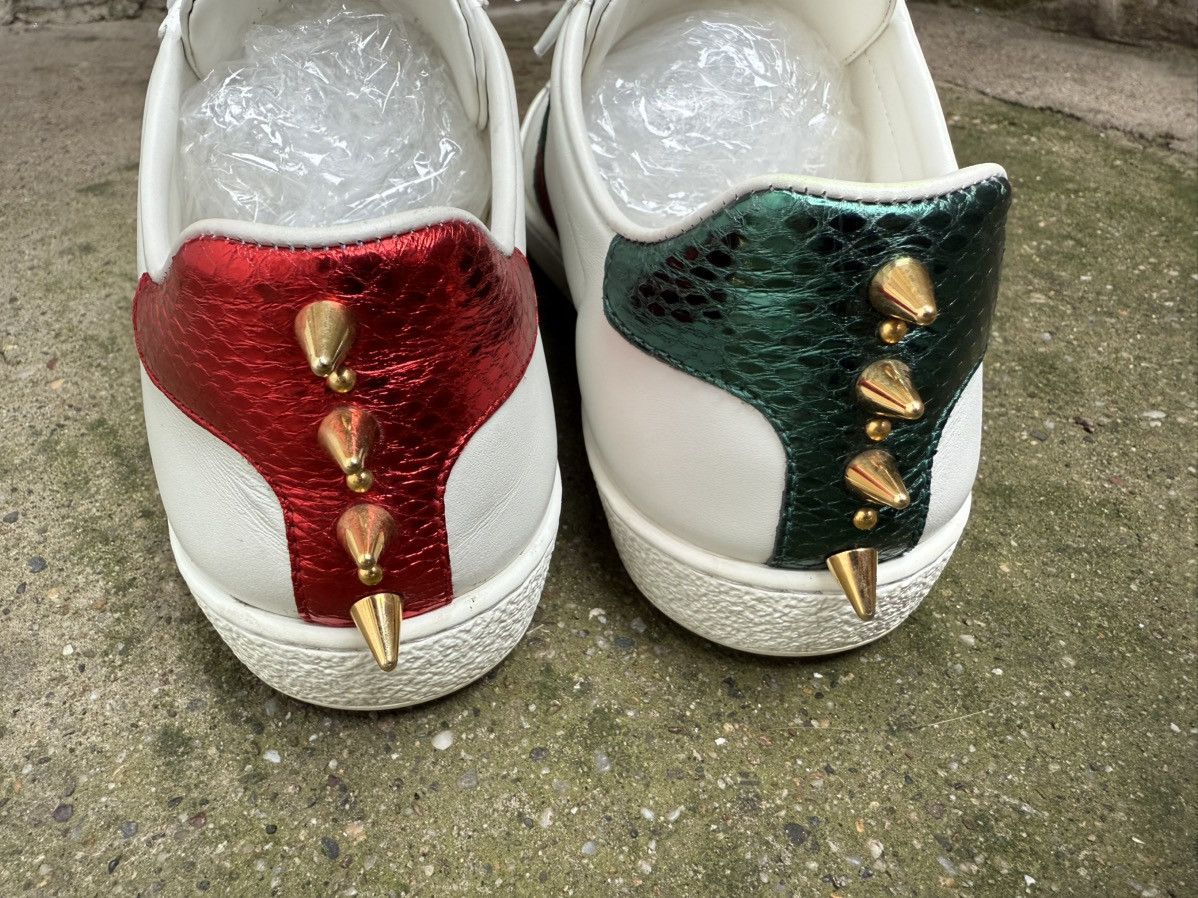 Gucci ✨Gucci✨(431887) Leather Ace Pearl Spiked Low Top Sneakers Size US 6 / IT 36 - 7 Thumbnail