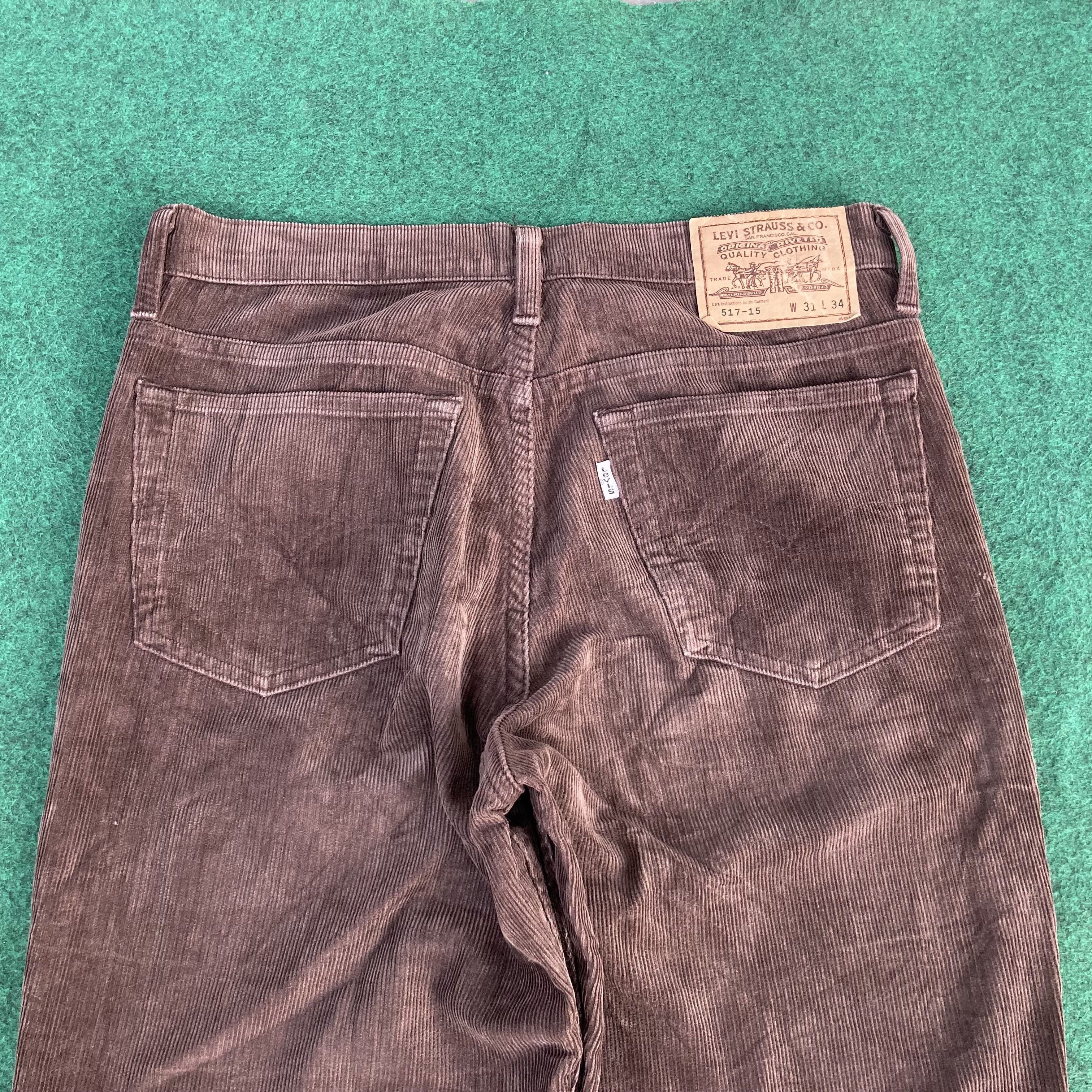 Levi's × Vintage Levis 517 Denim Flared Brown Corduroy Bootcut Jeans Size US 30 / EU 46 - 9 Thumbnail
