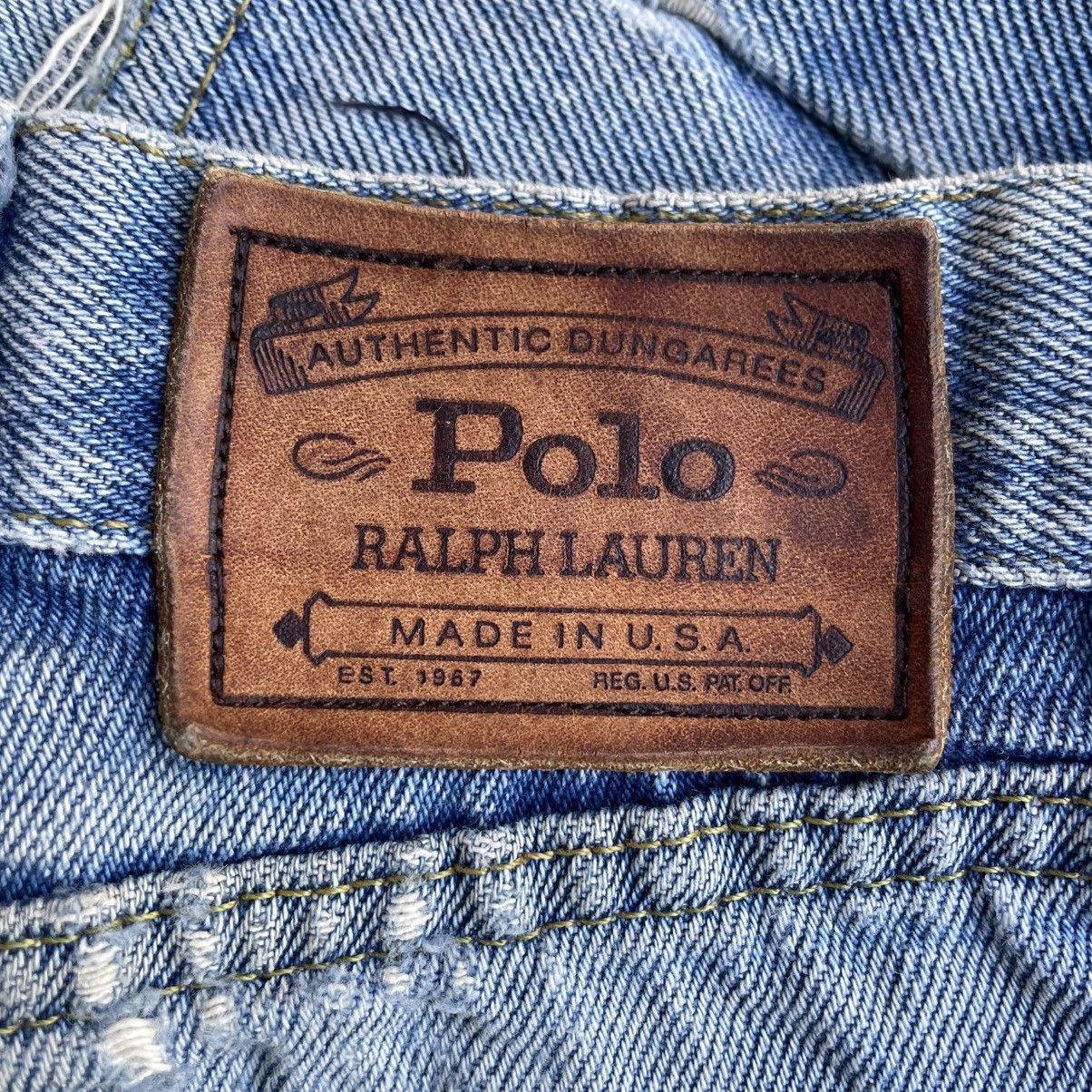Polo Ralph Lauren 🔥Vintage Polo Ralph Lauren Stoned Washed Distress Denim Size US 33 - 17 Thumbnail