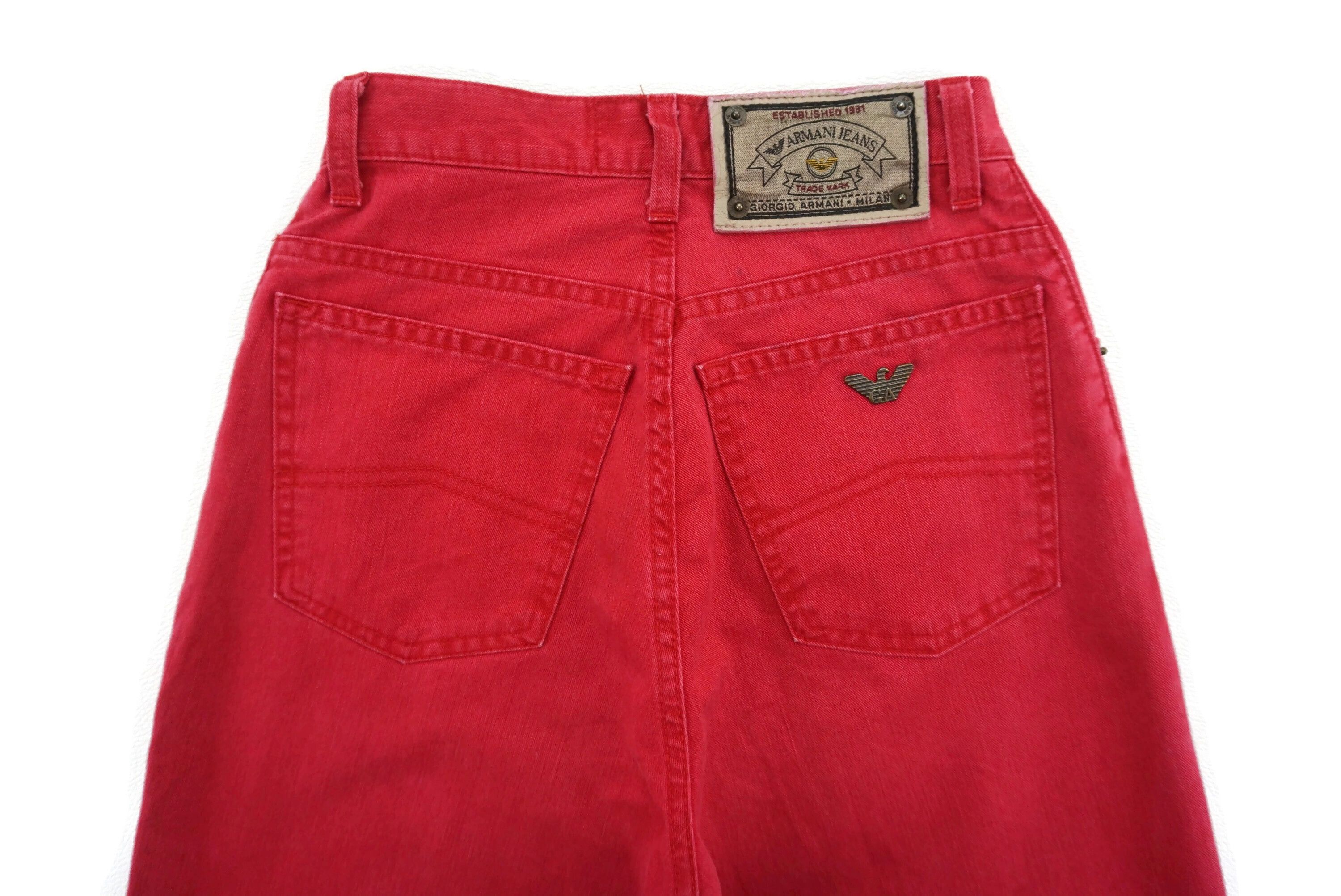 Armani Distressed Jeans W24xL31.75 High-Waisted Denim Made in Italy Size 24" / US 00 / IT 34 - 15 Thumbnail