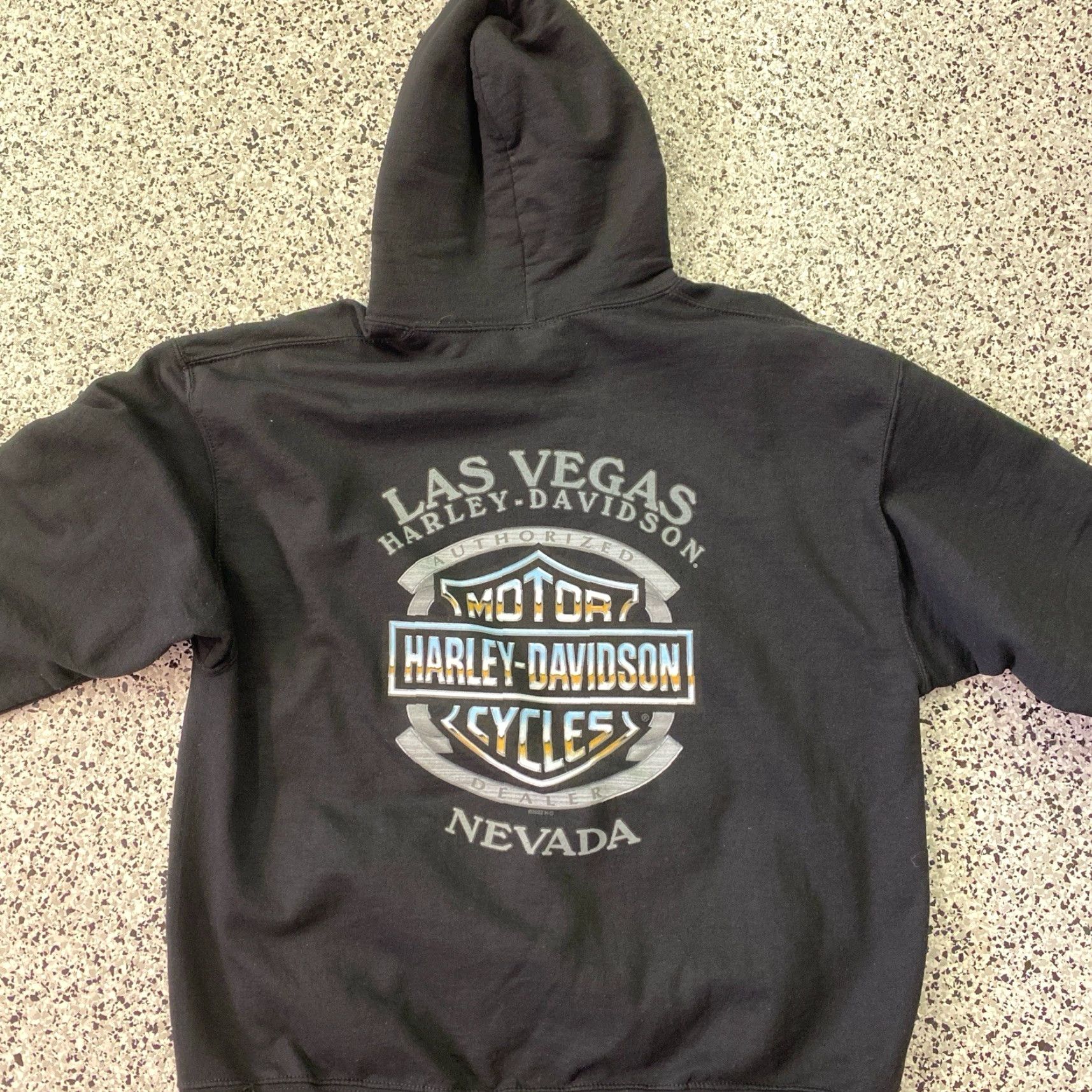 Harley Davidson VINTAGE Harley-Davidson Skull Sweatshirt Pullover Hoodie XL Men Hooded Fleece Black Size US XL / EU 56 / 4 - 5 Thumbnail