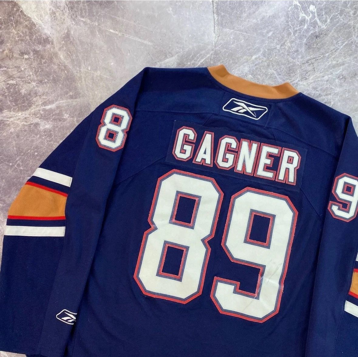Reebok Reebok Edmonton Oilers #89 Sam Gagner Blue Hockey Jersey XL Size US XL / EU 56 / 4 - 9 Thumbnail