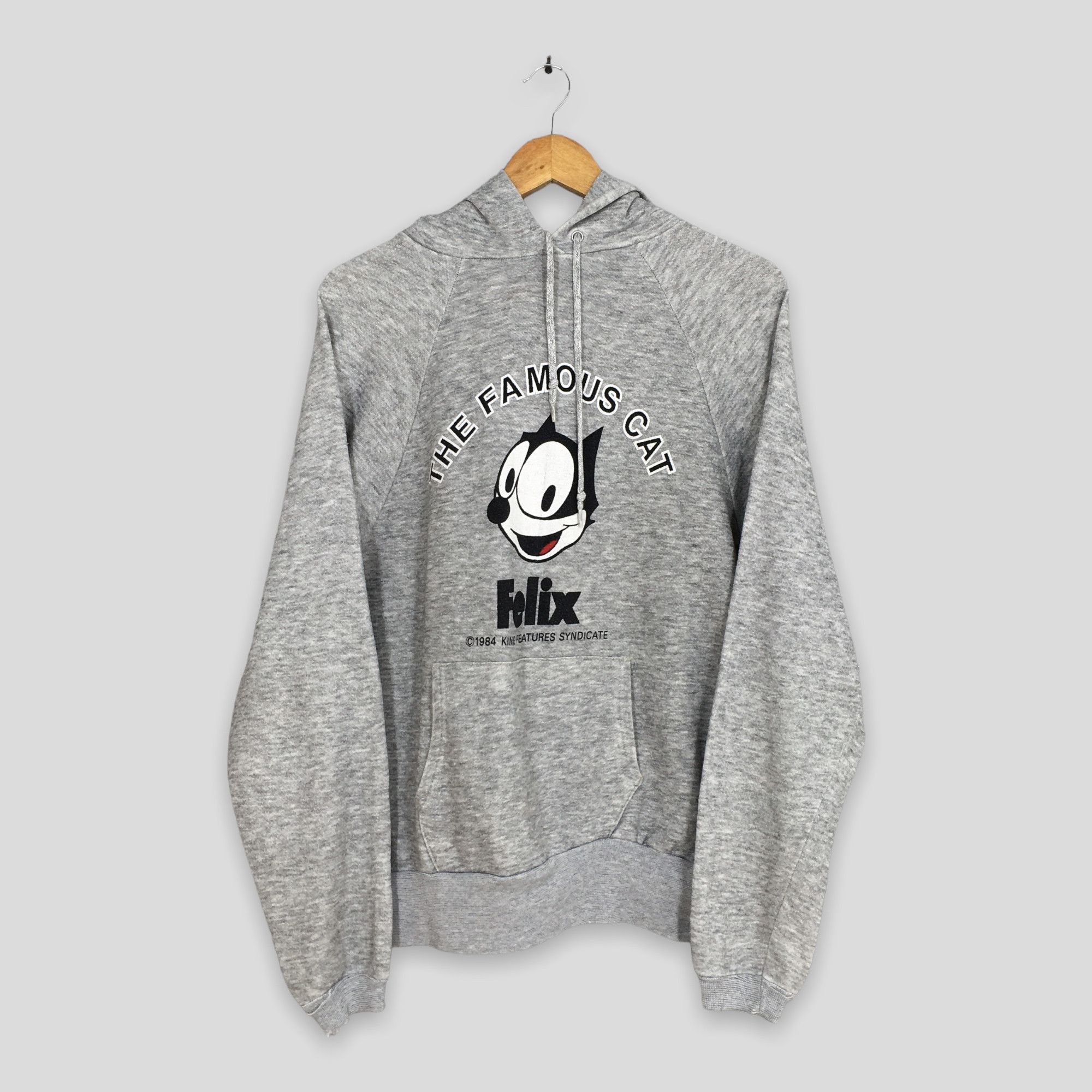 Cartoon Network Vintage 80s Felix The Cat Gray Hoodie Sweatshirt Medium Size US M / EU 48-50 / 2 - 1 Thumbnail