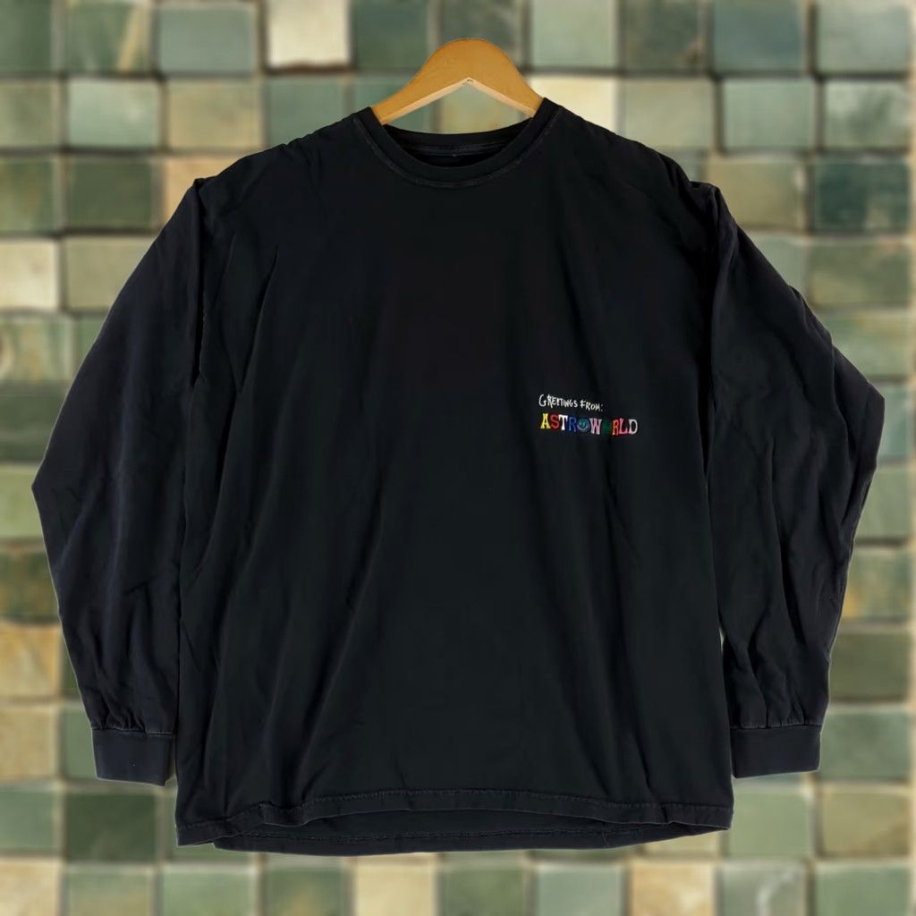 Travis Scott Travis Scott Astroworld Long Sleeve T Shirt Embroidered Black Mens XL Size US XL / EU 56 / 4 - 1 Thumbnail
