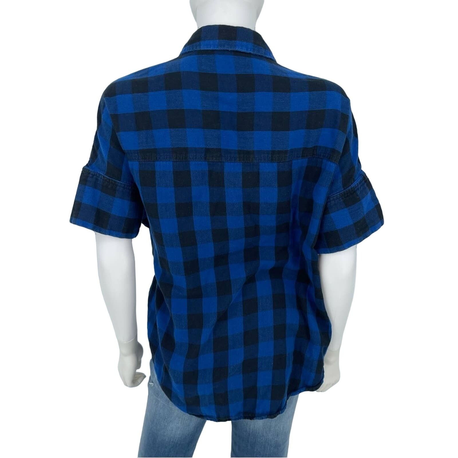Madewell Madewell ButtonDown Flannel Courier Shirt Buffalo Blue Small Size S / US 4 / IT 40 - 5 Thumbnail