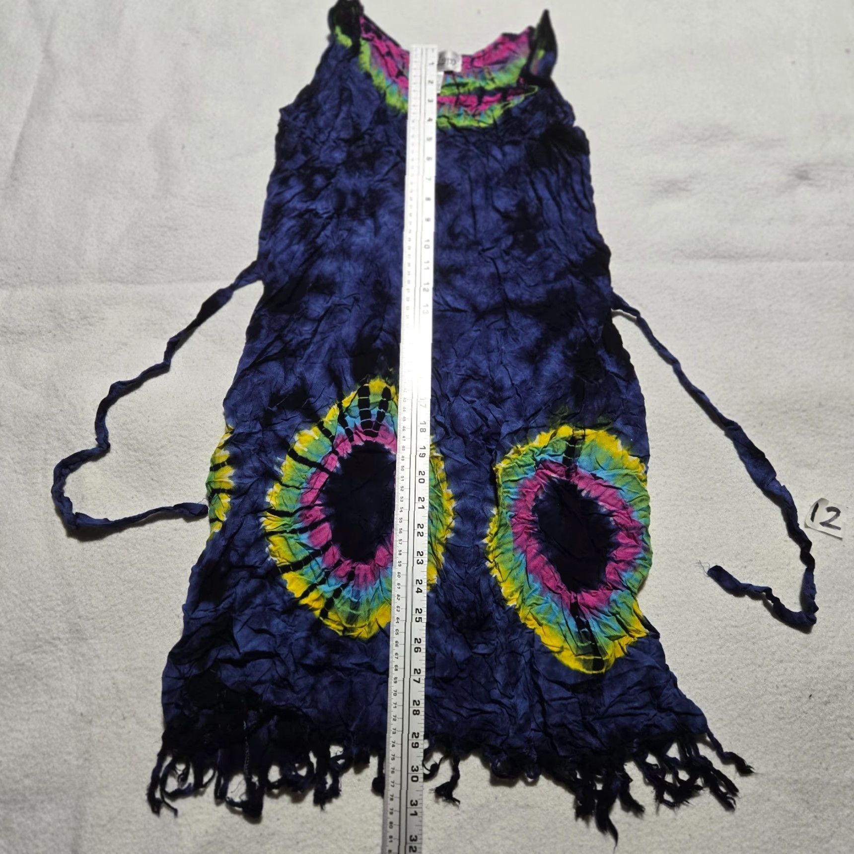 Vintage Neelam Maxi Dress Blue Stretch Slinky Mandala Smocked Beach Coastal Women Medium Dress Maxi Women Blue 2020s? Size M / US 6-8 / IT 42-44 - 5 Thumbnail