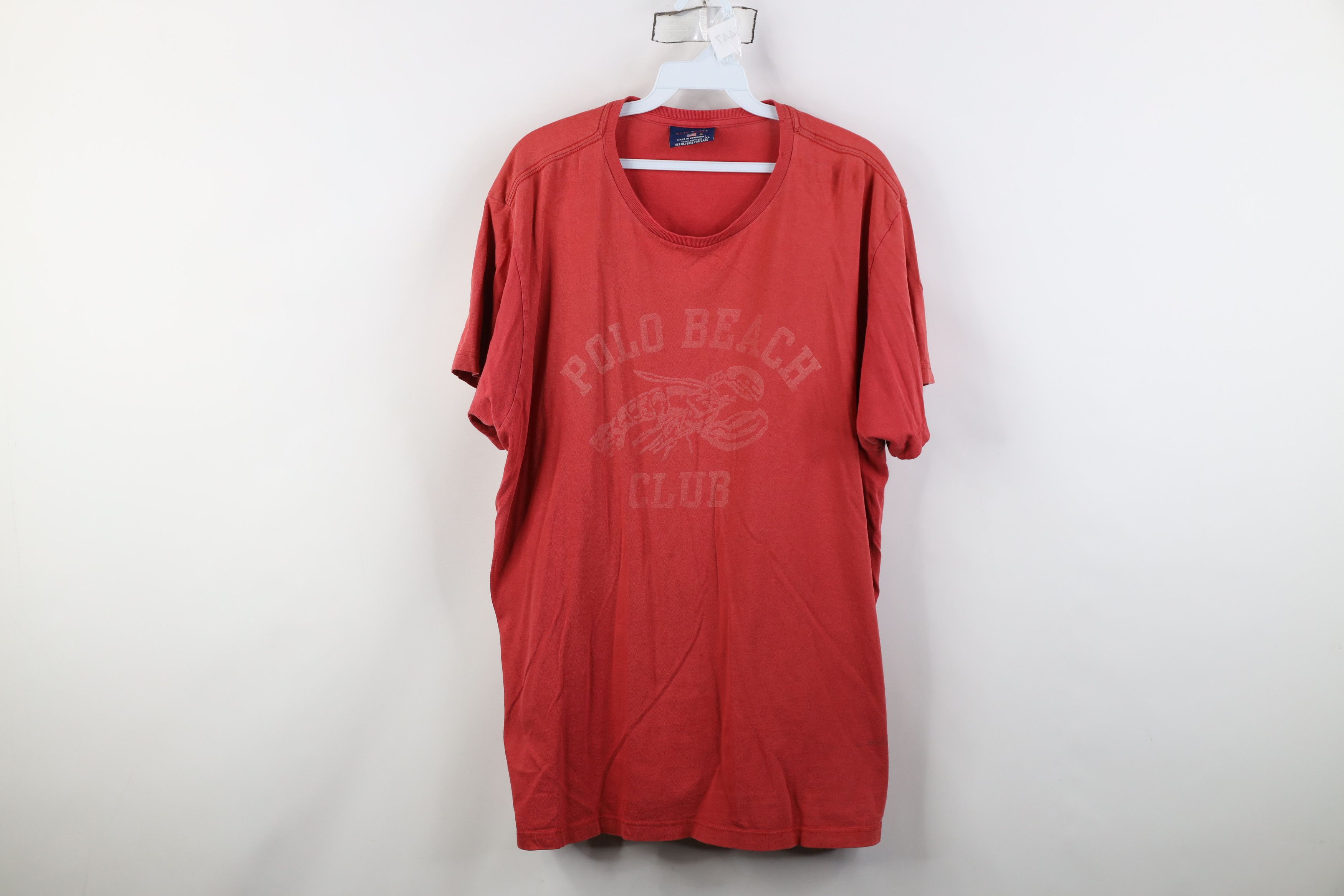 Polo Ralph Lauren Vintage 90s Polo Sport Ralph Lauren Beach Club T-Shirt Red Size US XL / EU 56 / 4 - 1 Thumbnail