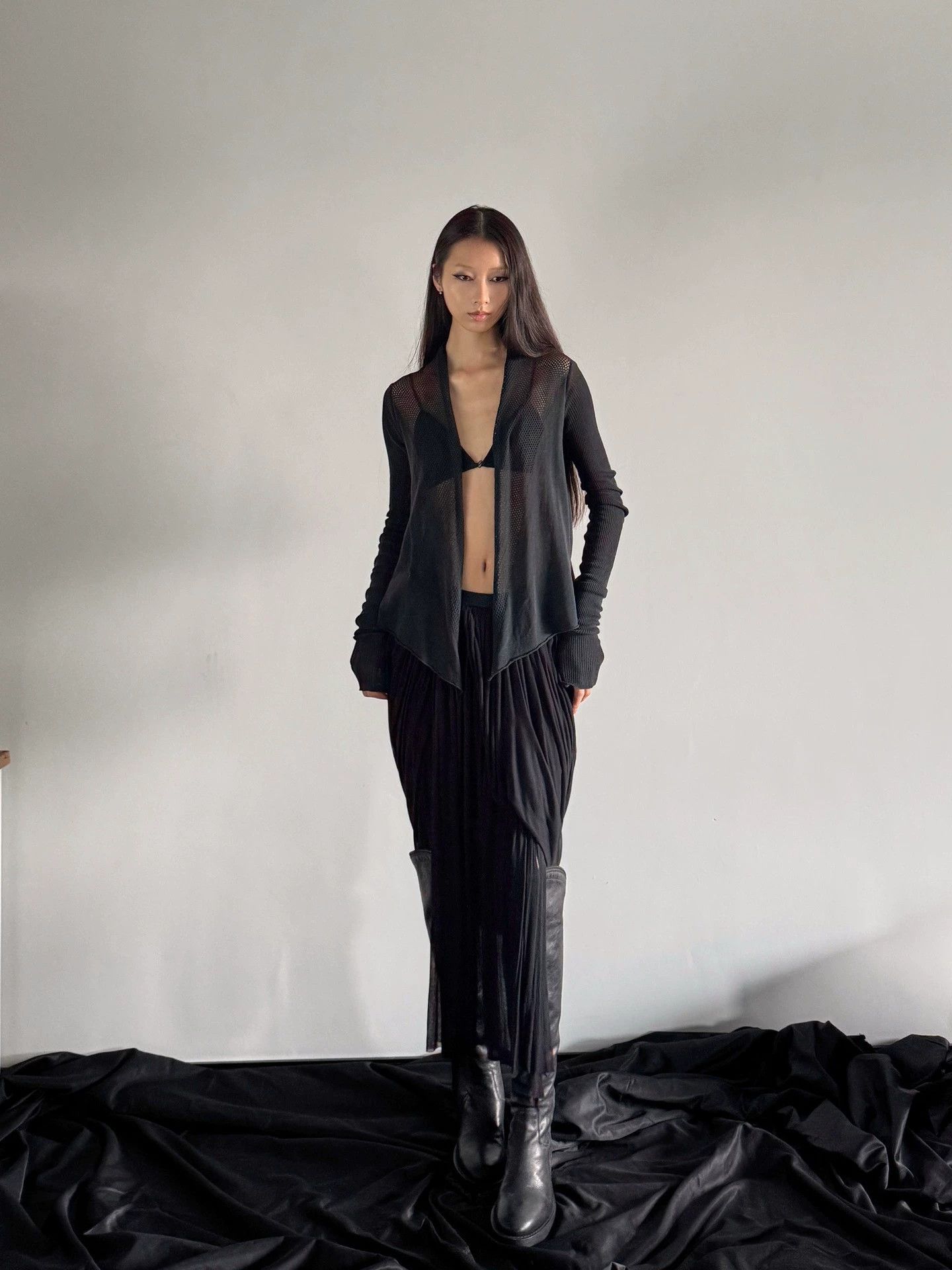 Rick Owens Rick Owens 14ss Mesh Irregular Knit Cardigan S Vtg Size S / US 4 / IT 40 - 4 Thumbnail