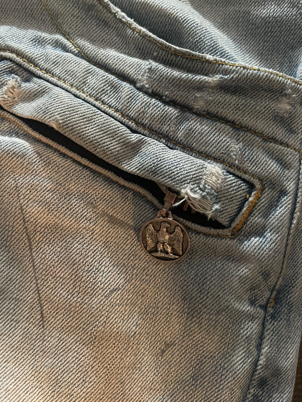 Balmain Balmain SS11 Eagle Coin Biker Jeans Size US 30 / EU 46 - 3 Thumbnail
