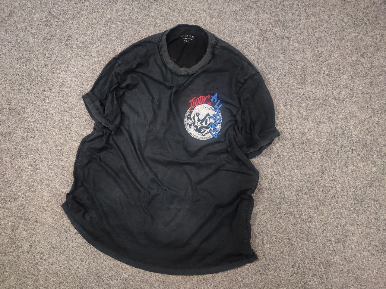 Allsaints AllSaints Stray Tee Graphic Distressed T Shirt Vintage Japan Size US S / EU 44-46 / 1 - 4 Thumbnail