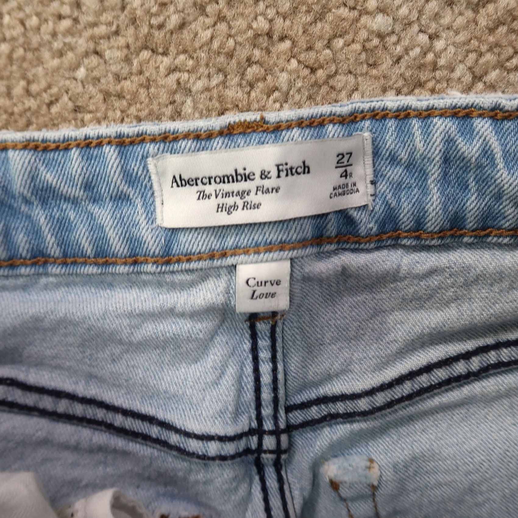 Abercrombie & Fitch Abercrombie & Fitch high rise flare jeans women'S 4/27 blue denim stretch Size 27" / US 4 / IT 40 - 4 Thumbnail