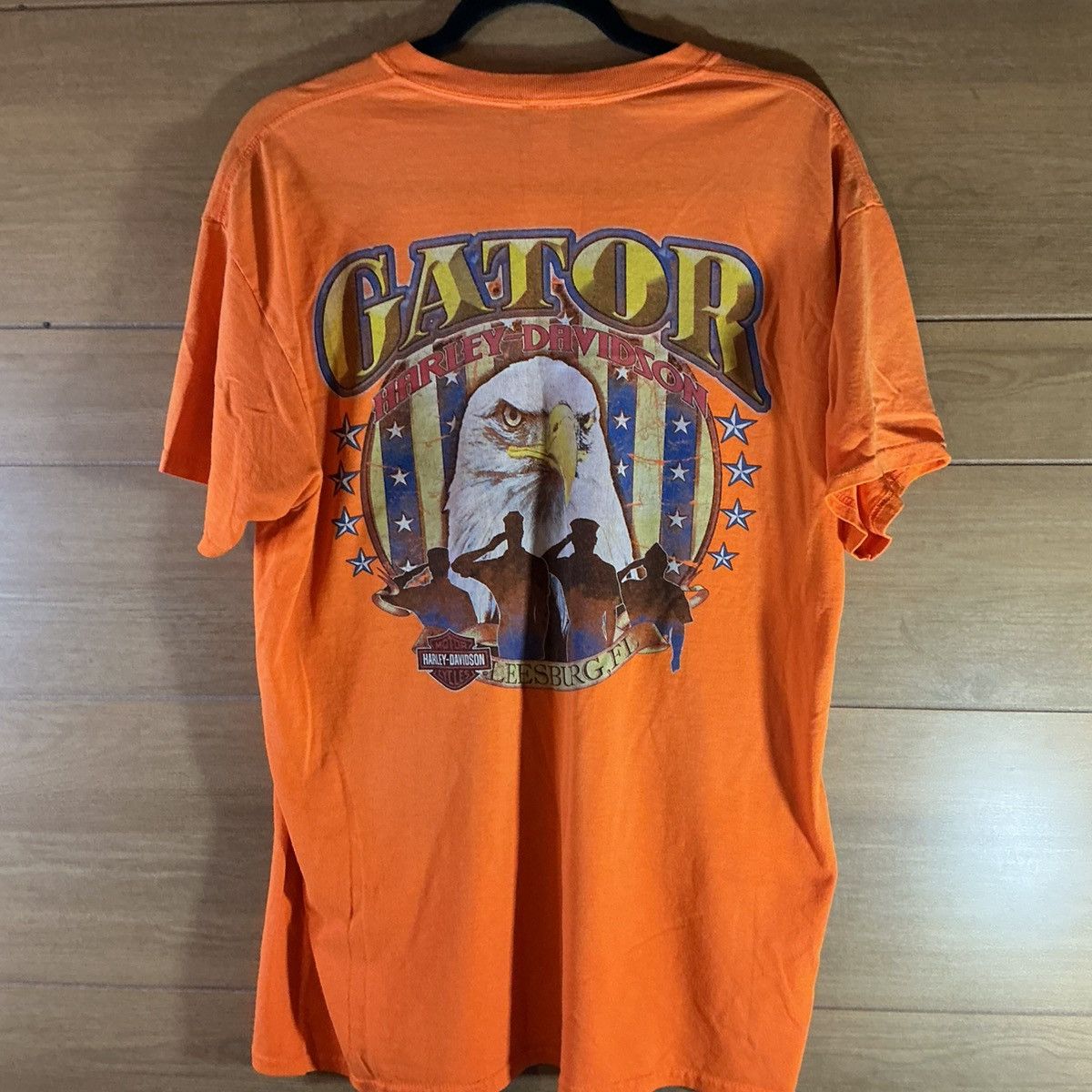 Harley Davidson Harley-Davidson Vintage Men’s Large Orange Short Sleeve Tee Size US L / EU 52-54 / 3 - 5 Thumbnail