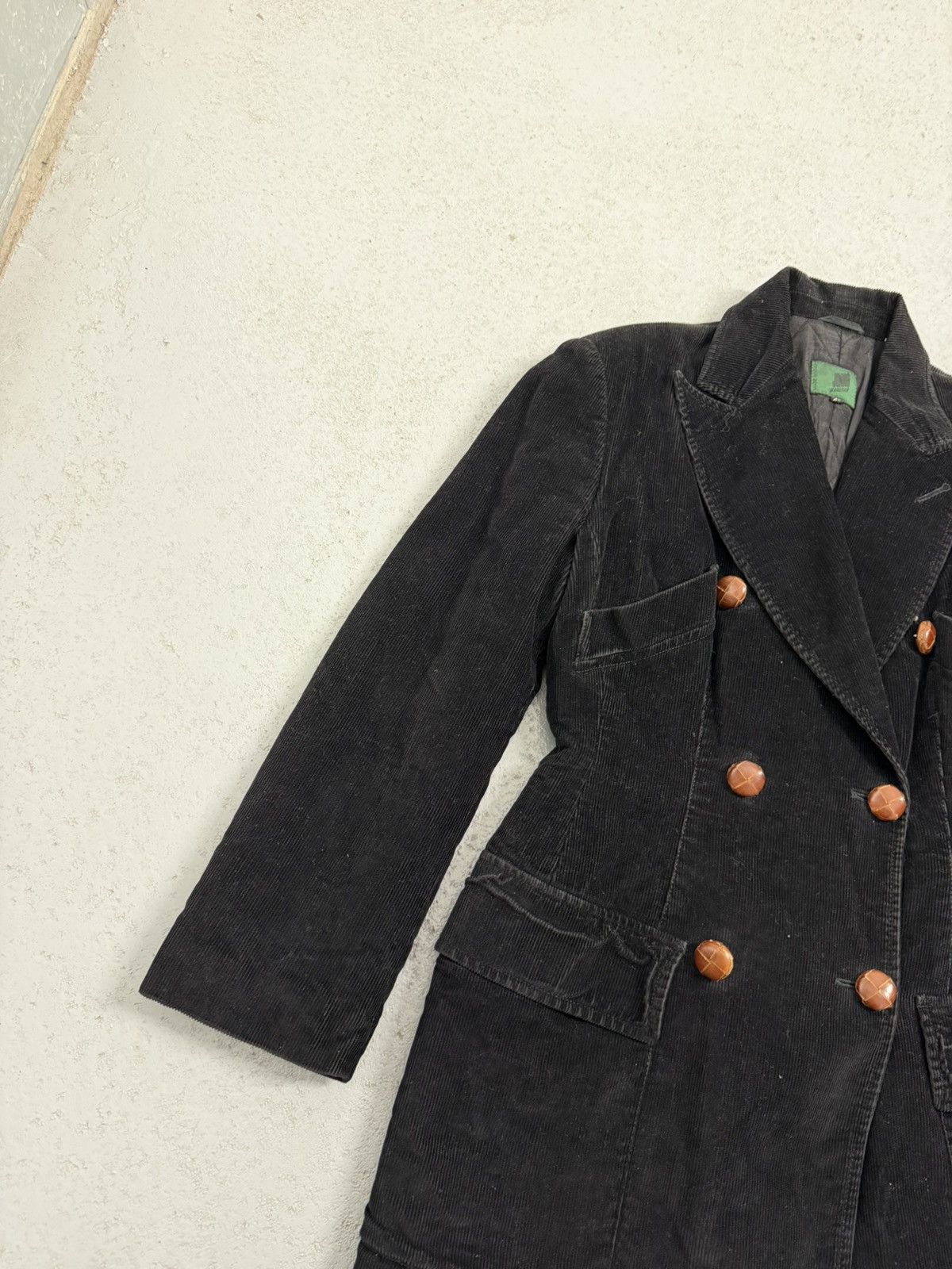 Jean Paul Gaultier Vintage Jean Paul Gaultier Corduroy Double Breaster Coat Size M / US 6-8 / IT 42-44 - 7 Thumbnail