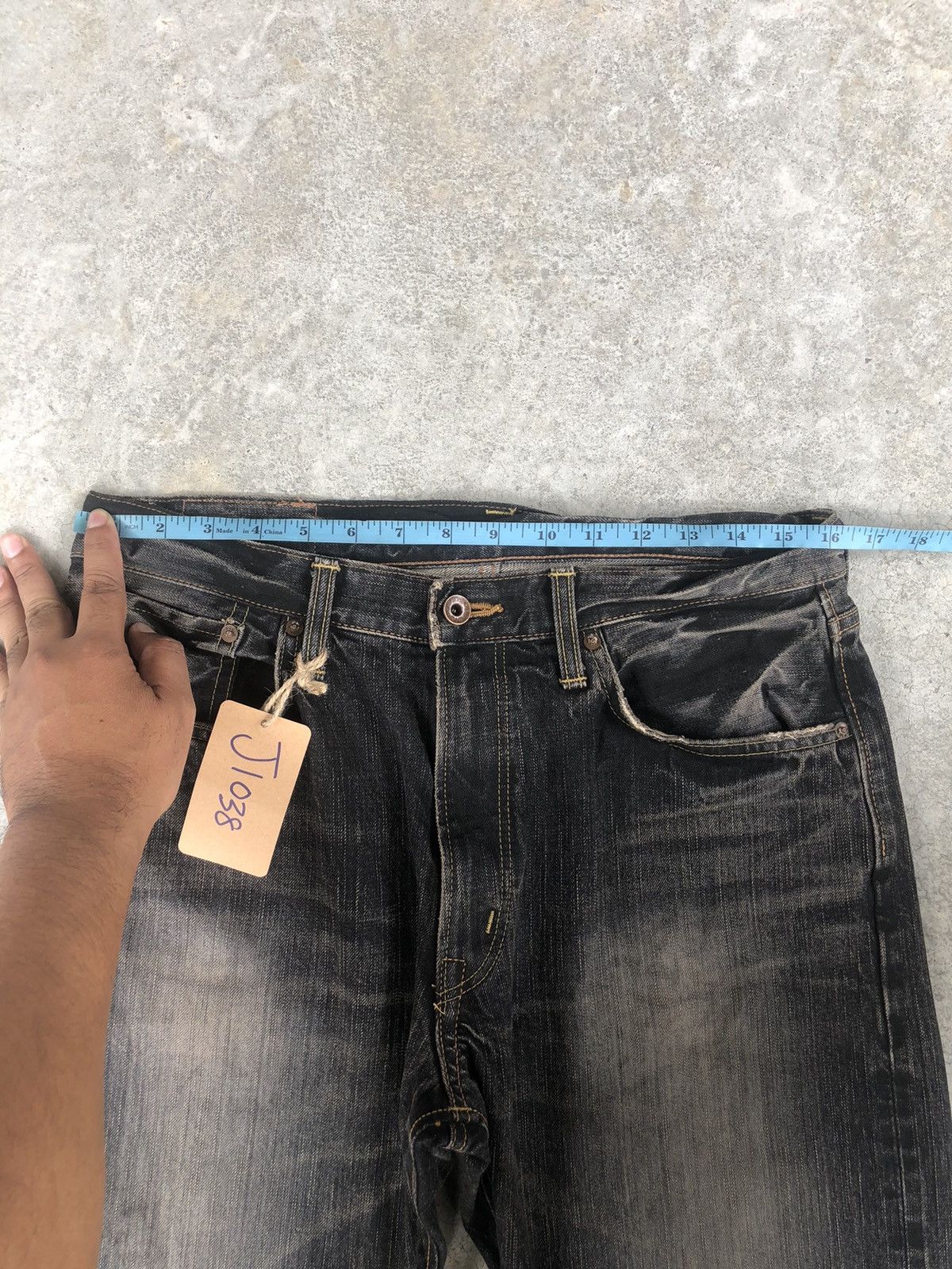 Edwin Japanese Edwin 505ZX Selvedge Denim Distressed Jeans Mudwash Size US 32 / EU 48 - 23 Thumbnail