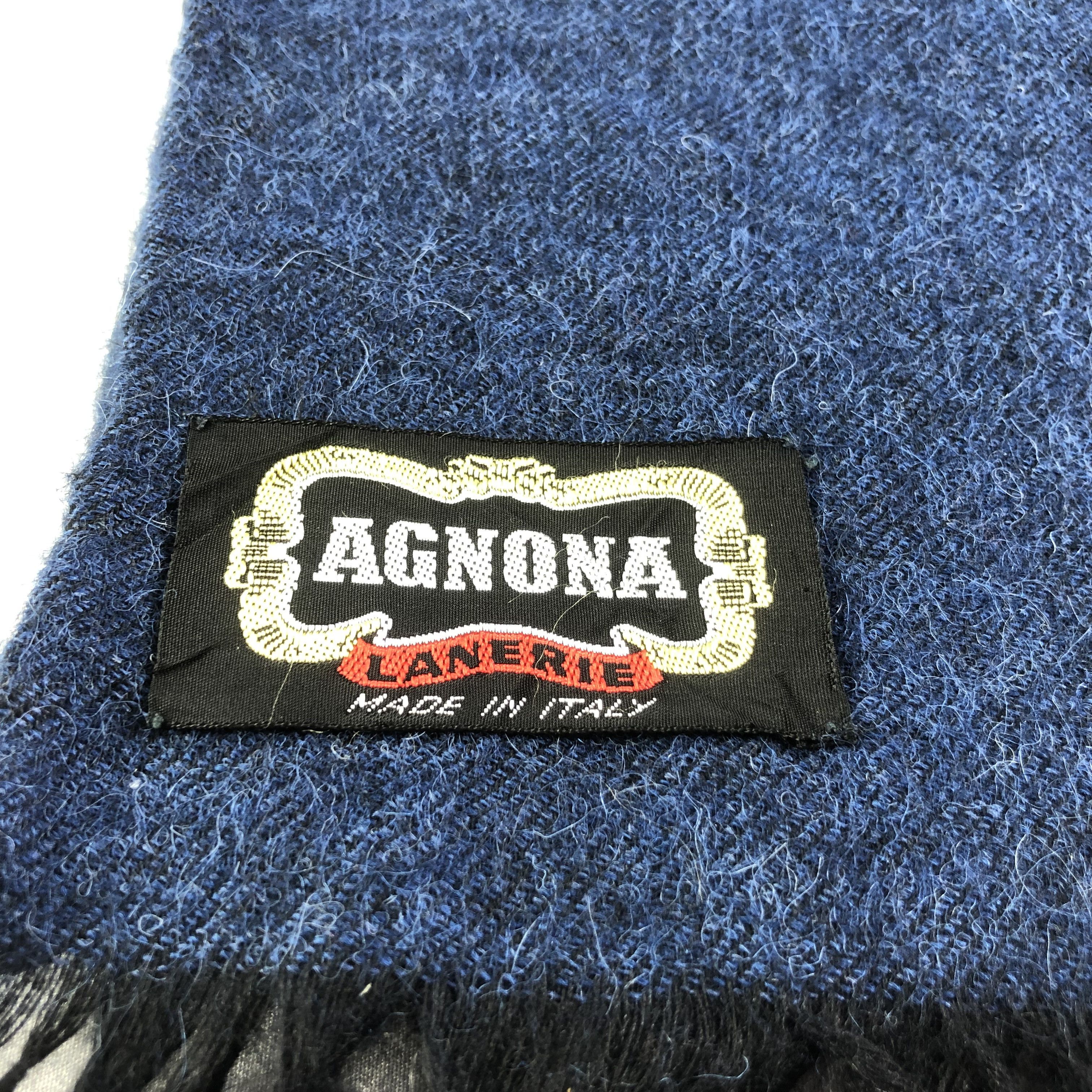 Agnona Agnona Blue Alpaca Scarf Muffler V1677 Size ONE SIZE - 4 Thumbnail
