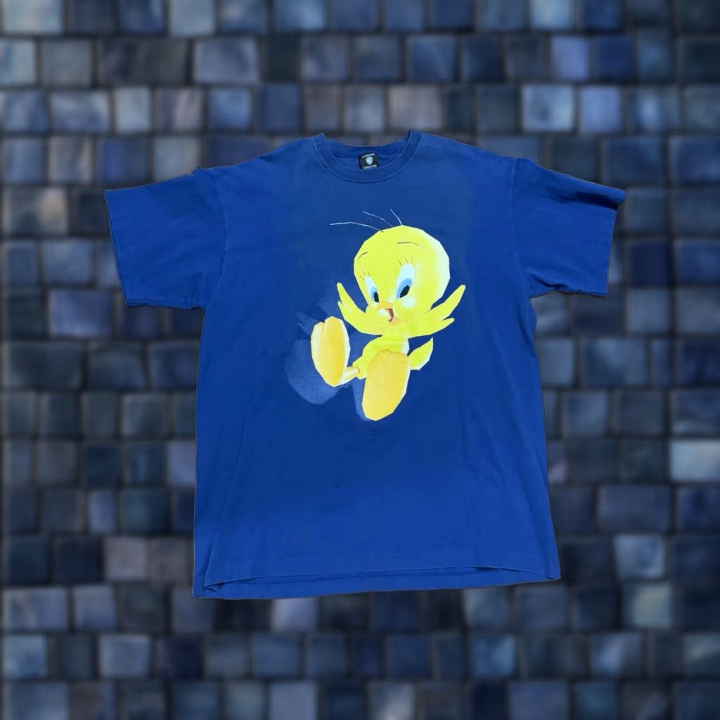 Vintage VINTAGE Tweety Bird Big Print T-Shirt Mens XL Blue Warner Bros 90s Bird Cartoon Mens XL I think Size US XL / EU 56 / 4 - 1 Thumbnail