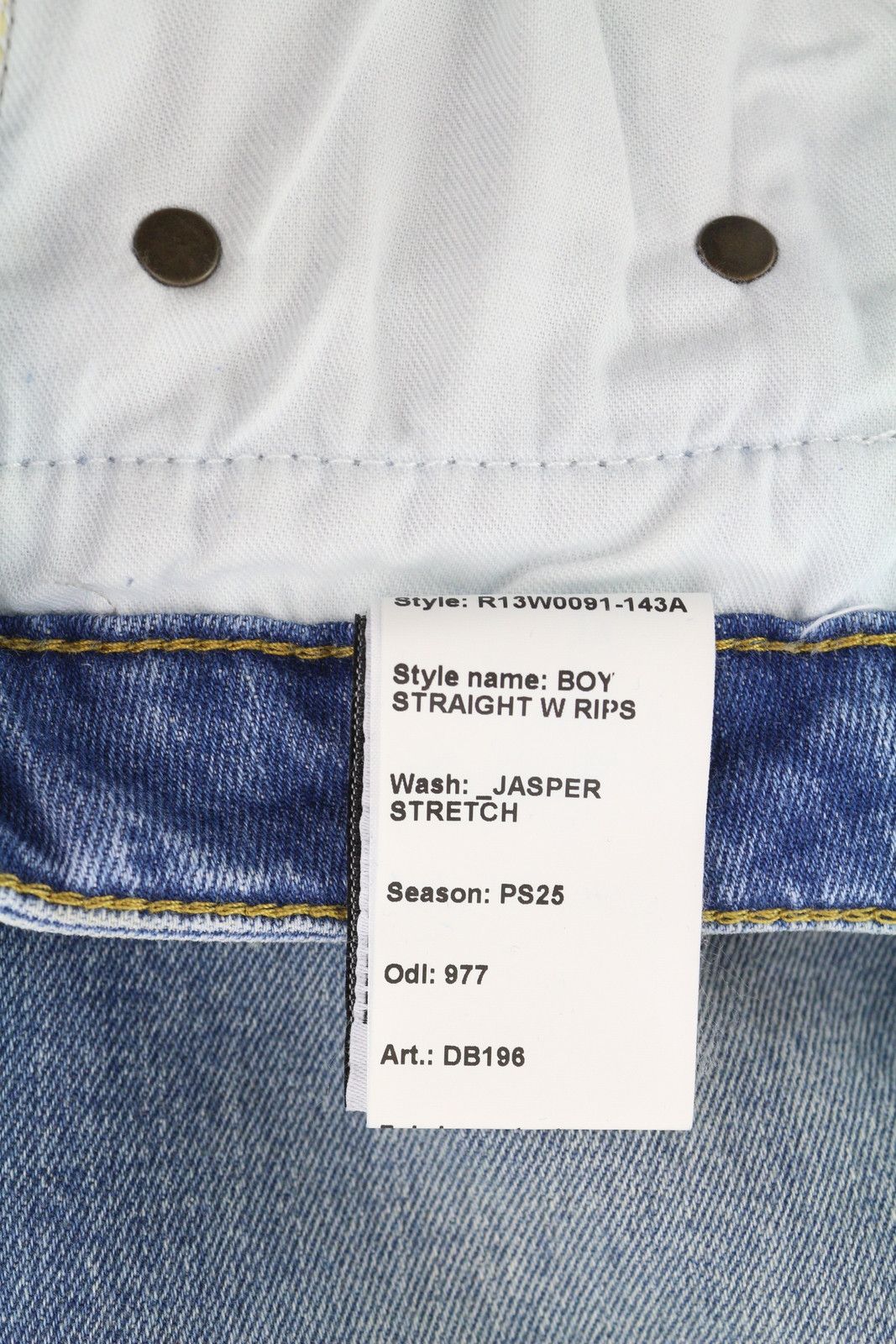 R13 BOY STRAIGHT 25 Jasper Stretch Ankle Length Jeans 84432 Size 25" / US 0 / IT 36 - 11 Thumbnail