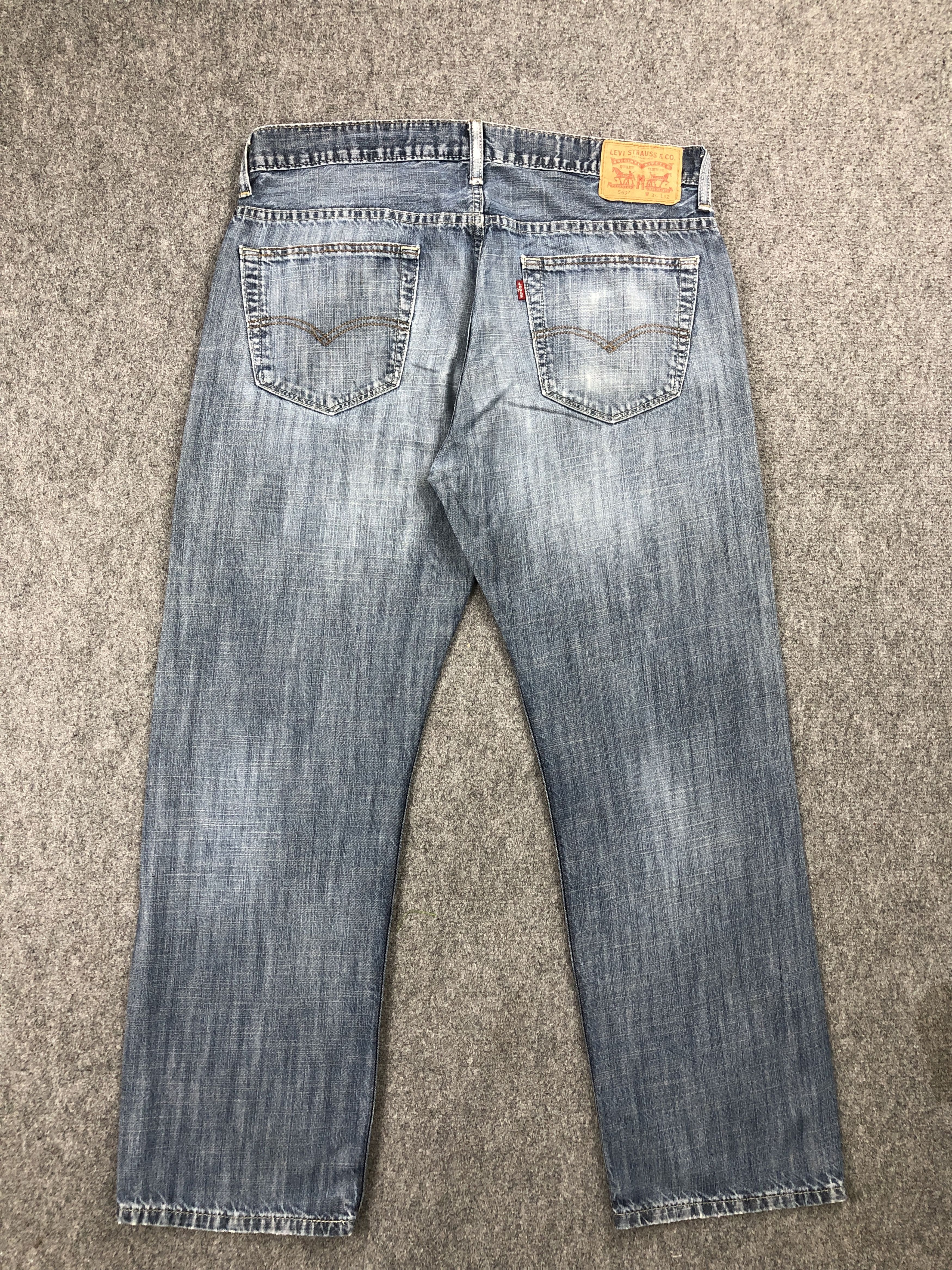 Levi's Faded Blue Vintage Levis 569 Loose Jeans DP2291 Size US 34 / EU 50 - 3 Thumbnail