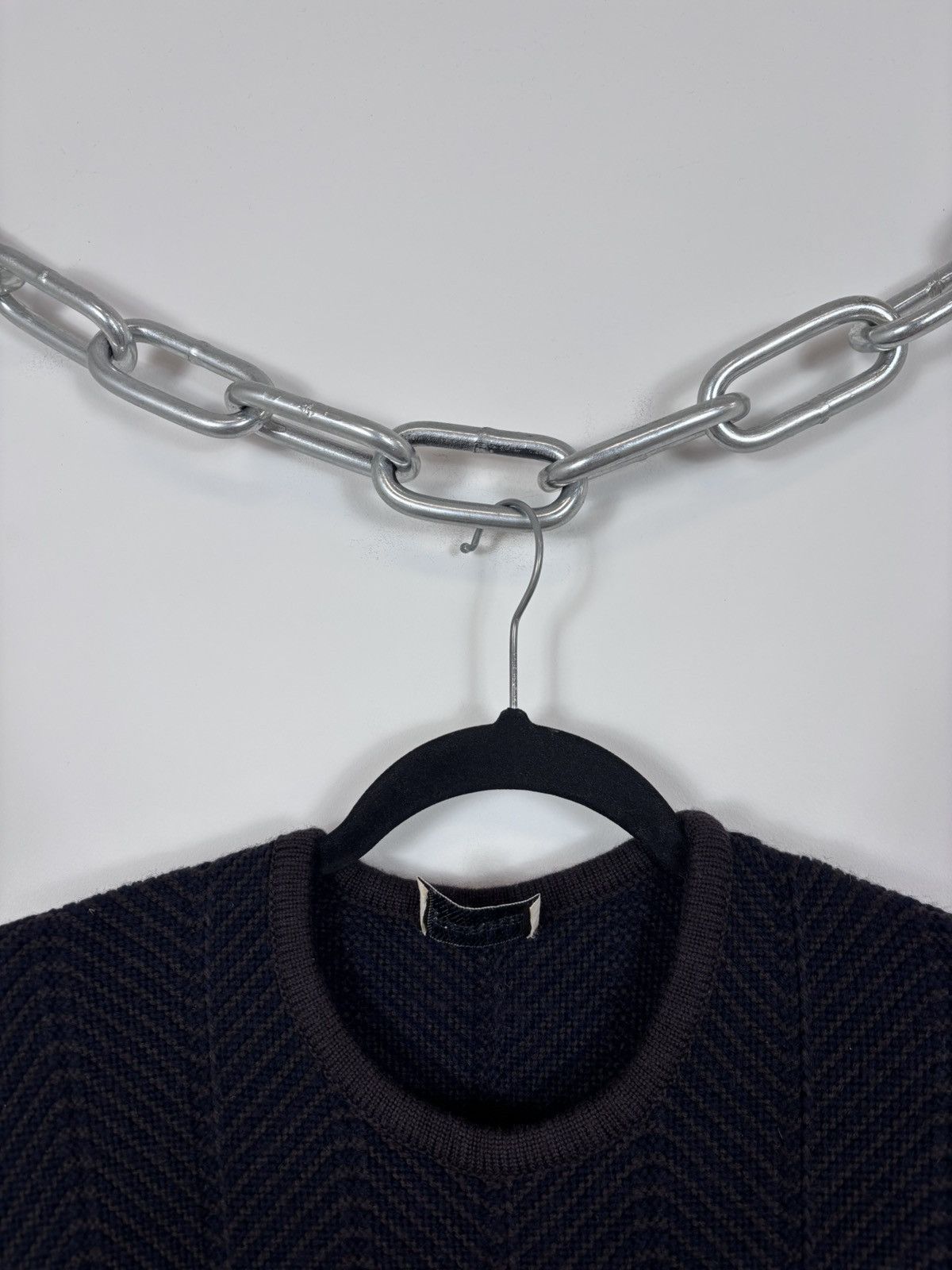 Gianfranco Ferre Vintage Gianfranco Ferre Forma Blue Brown Wool Sweater Size XL / US 12-14 / IT 48-50 - 4 Thumbnail