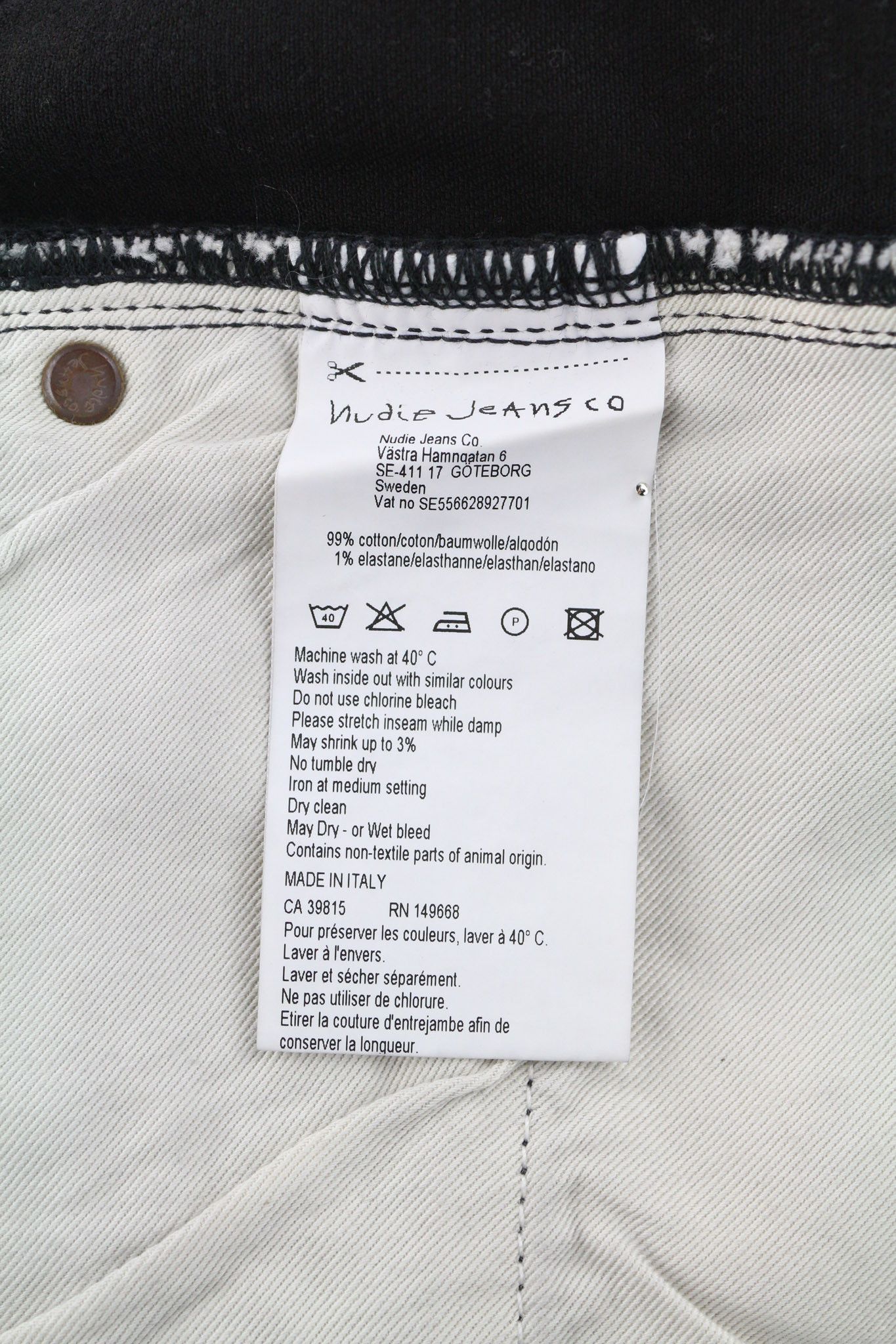Nudie Jeans PIPE LED W30/L32 Grey Marble Organic Skinny Zip Dark 81911 Size US 30 / EU 46 - 6 Thumbnail