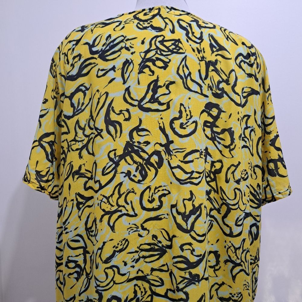 Onia Diane Von Furstenberg x Onia Hanna Floral Kaftan Oversized XS/Small Yellow Size S / US 4 / IT 40 - 9 Thumbnail