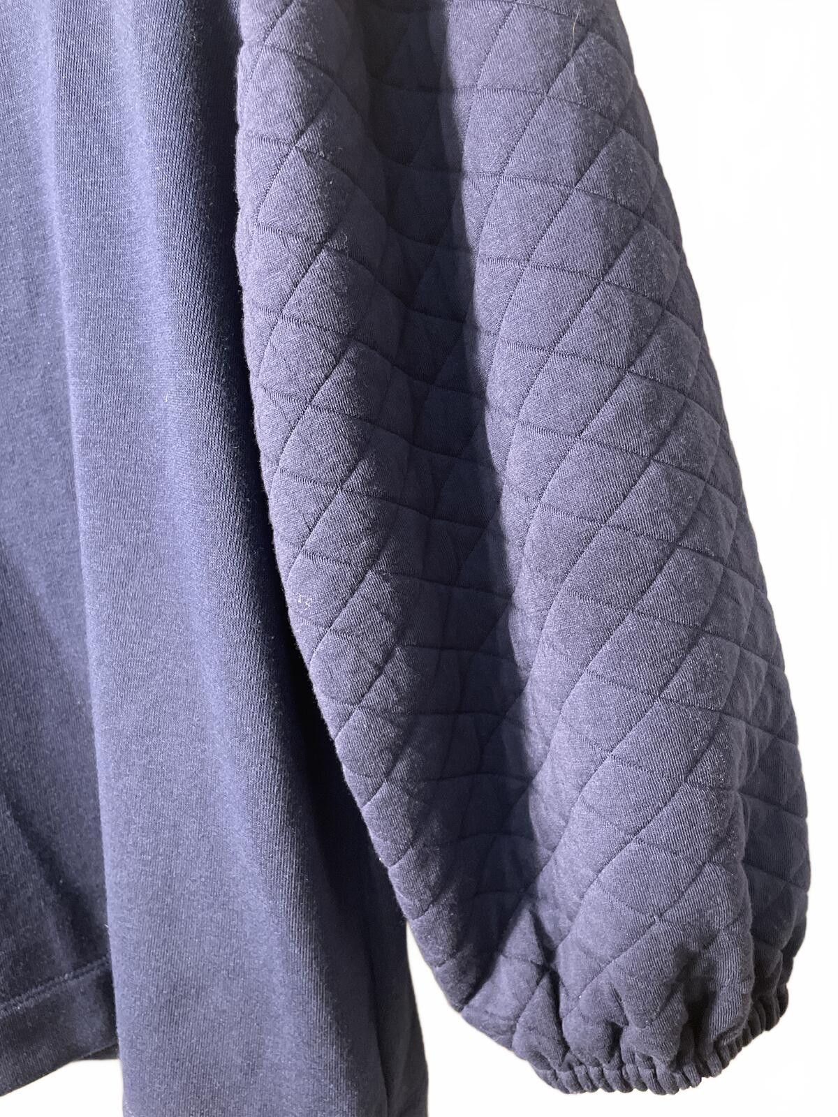 Other LOFT Sweatshirt Women's Size Small Navy Blue Quilted Sleeve Size S / US 4 / IT 40 - 3 Thumbnail