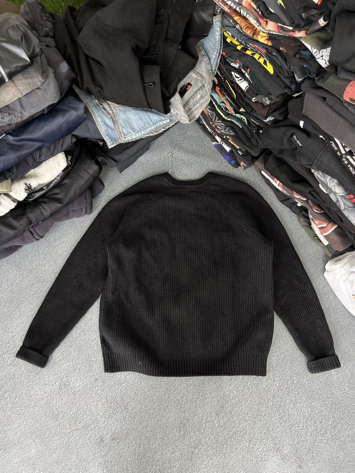 Arket Arket Sweater Mens M Ribbed Black Size US M / EU 48-50 / 2 - 9 Thumbnail