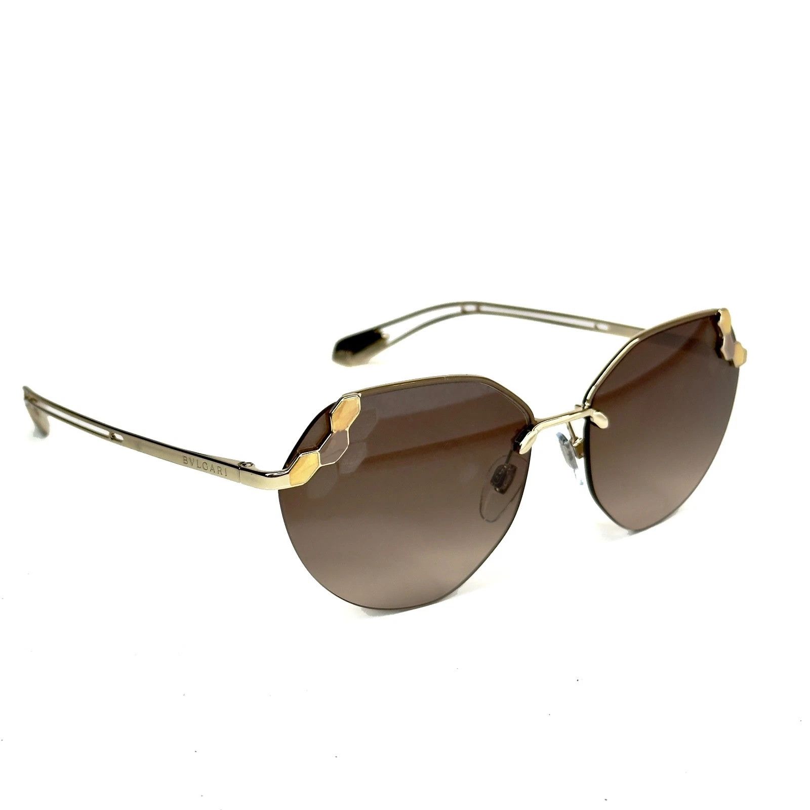Bvlgari BVLGARI BV6099 SERPENTEYES Gold Brown Sunglass 6099 SERPENTI Size ONE SIZE - 9 Thumbnail
