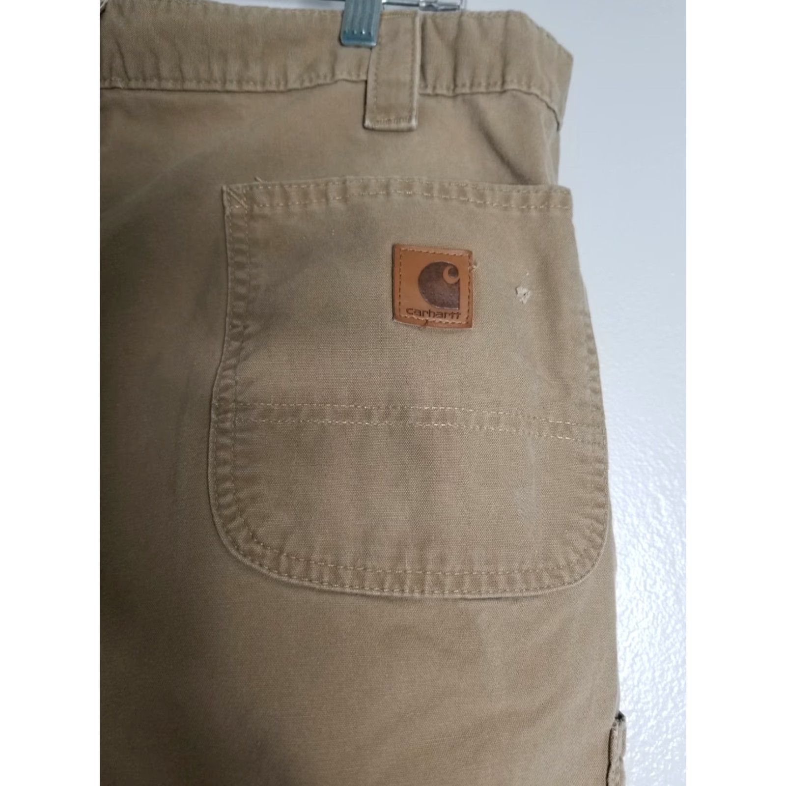 Carhartt VINTAGE Carhartt Carpenter Work Pants Straight Leg Men’s 40x30 Khaki Beige 5-Pocket Denim Jeans Carhartt Pants Mens 90s Classic Size US 40 / EU 56 - 4 Thumbnail