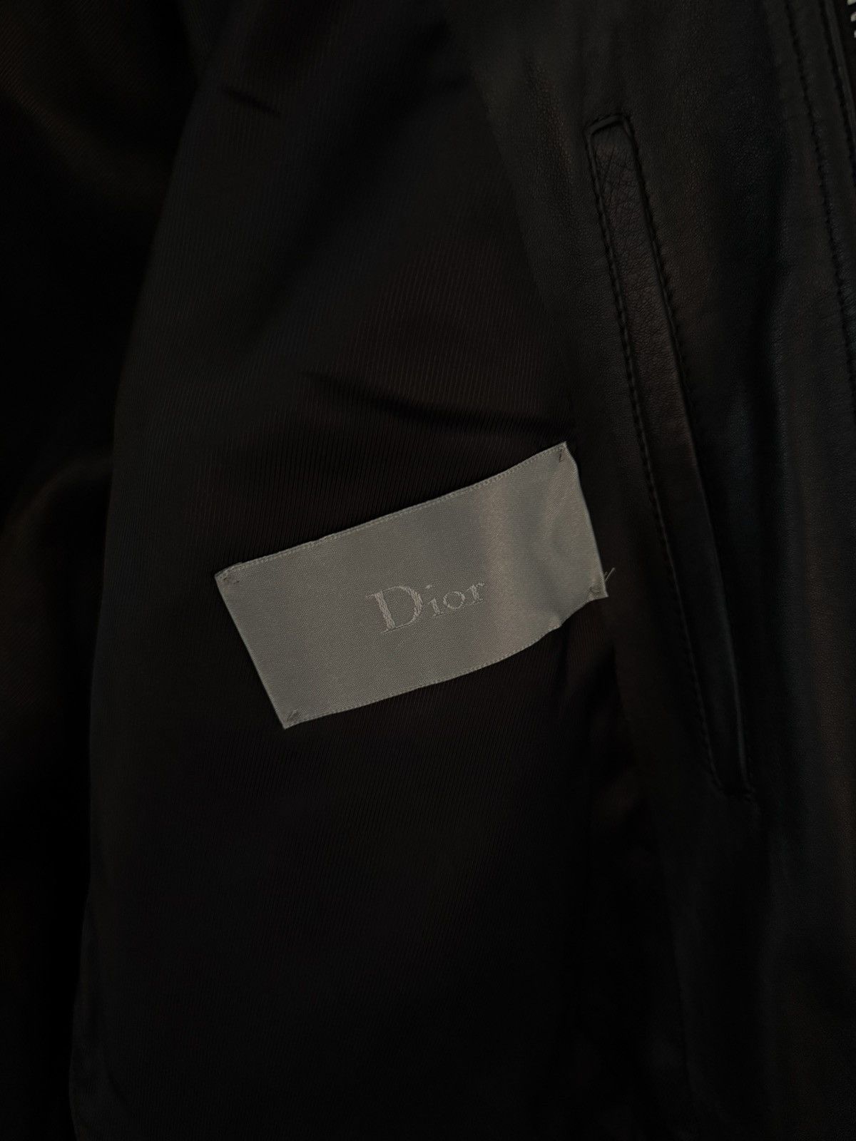 Dior Dior Homme Leather Bomber w/ Blue Fur Collar Size US M / EU 48-50 / 2 - 5 Thumbnail