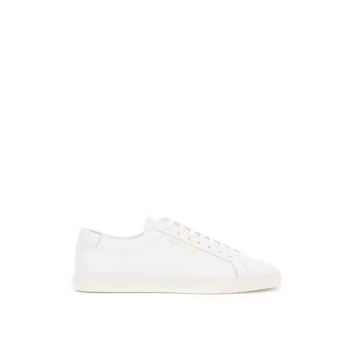 image of Saint Laurent Paris O1S22I1N0524 Smppth Leather Sneakers In White, Men's (Size 7)