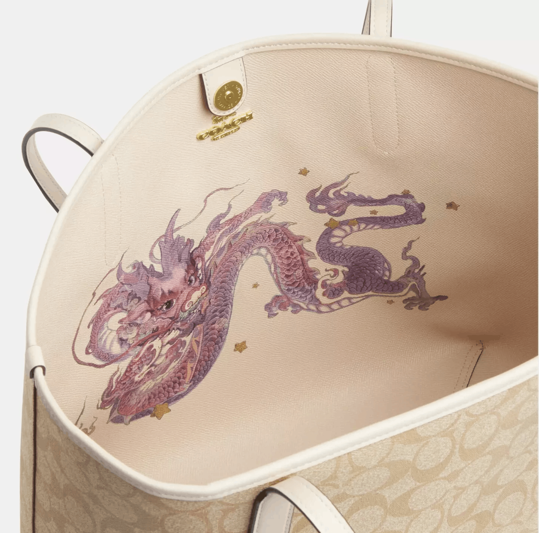 Coach NWT Coach New Year City Tote Bag With Dragon CQ188 Size ONE SIZE - 13 Thumbnail